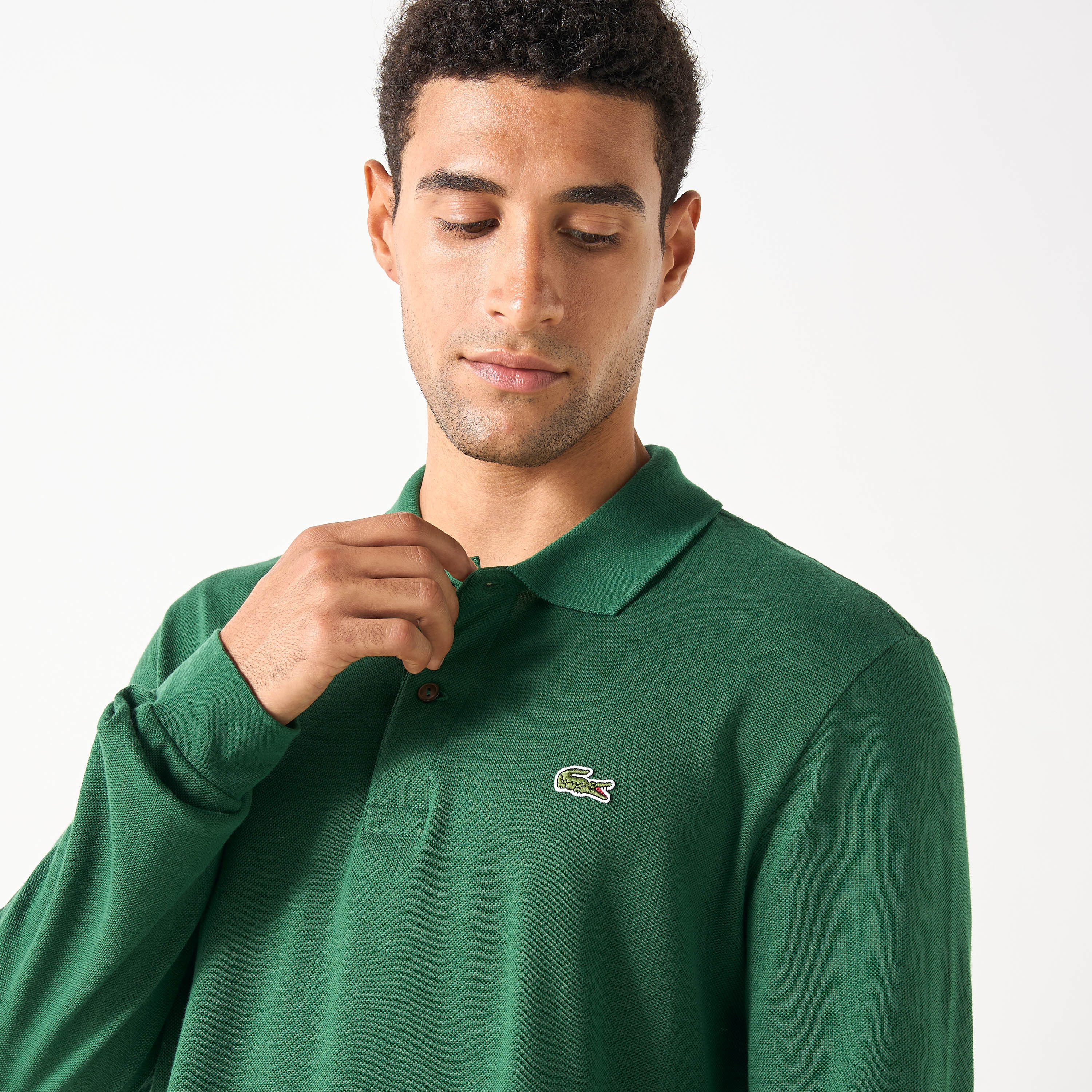 Lacoste Logo Applique Polo T-shirt with Long Sleeves-men-clothing-tshirtsandpolos-polos-image-4