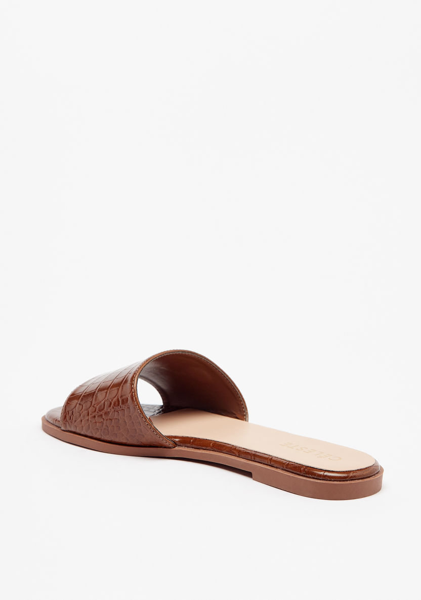 Celeste Women's Textured Slip-On Slides-Women%27s Flat Sandals-image-1