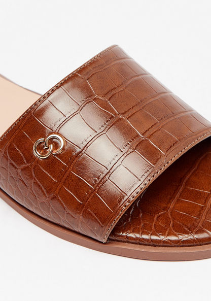 Celeste Women's Textured Slip-On Slides-Women%27s Flat Sandals-image-4