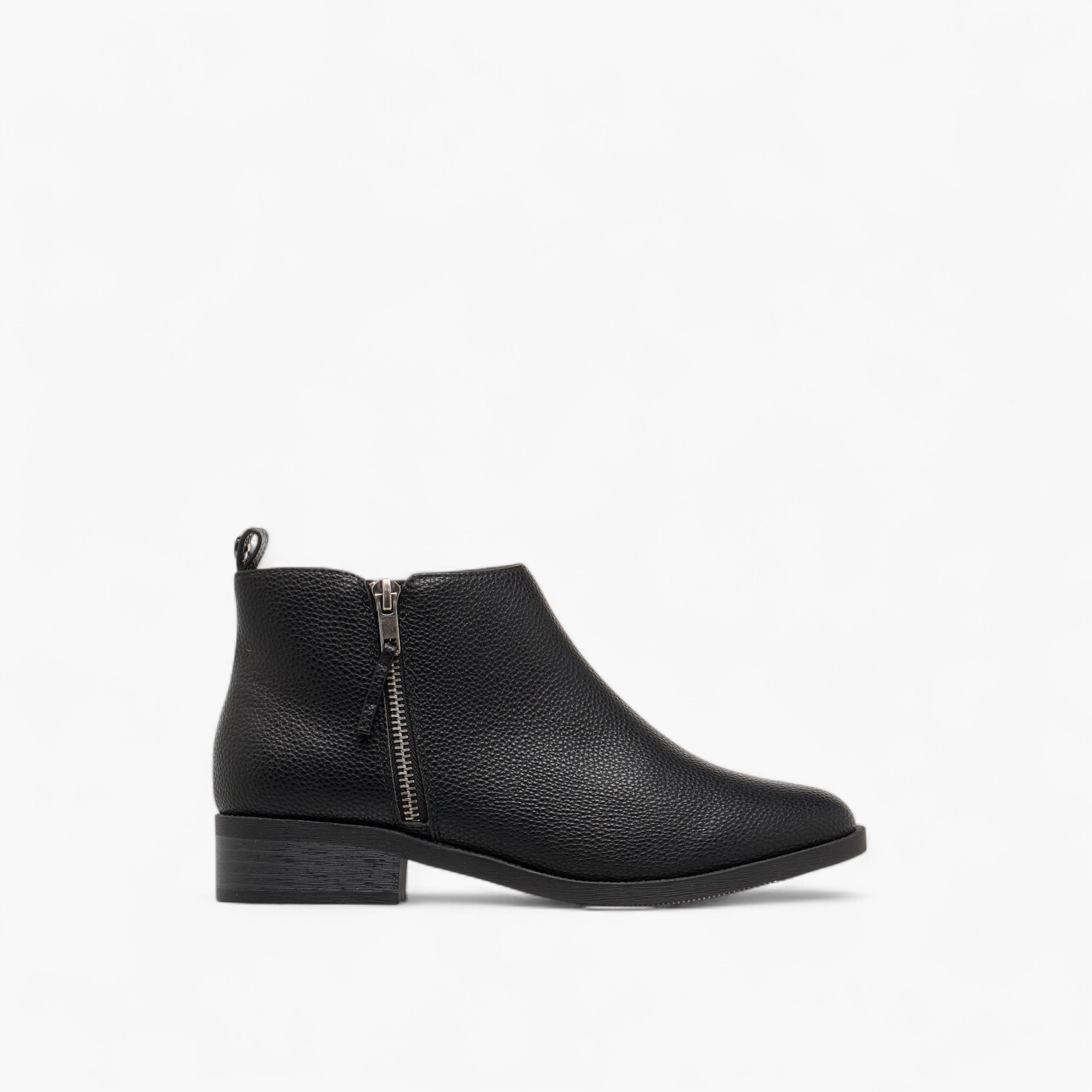 Flora Bella Solid Ankle Boots with Zip Closure-women-shoes-boots-image-3