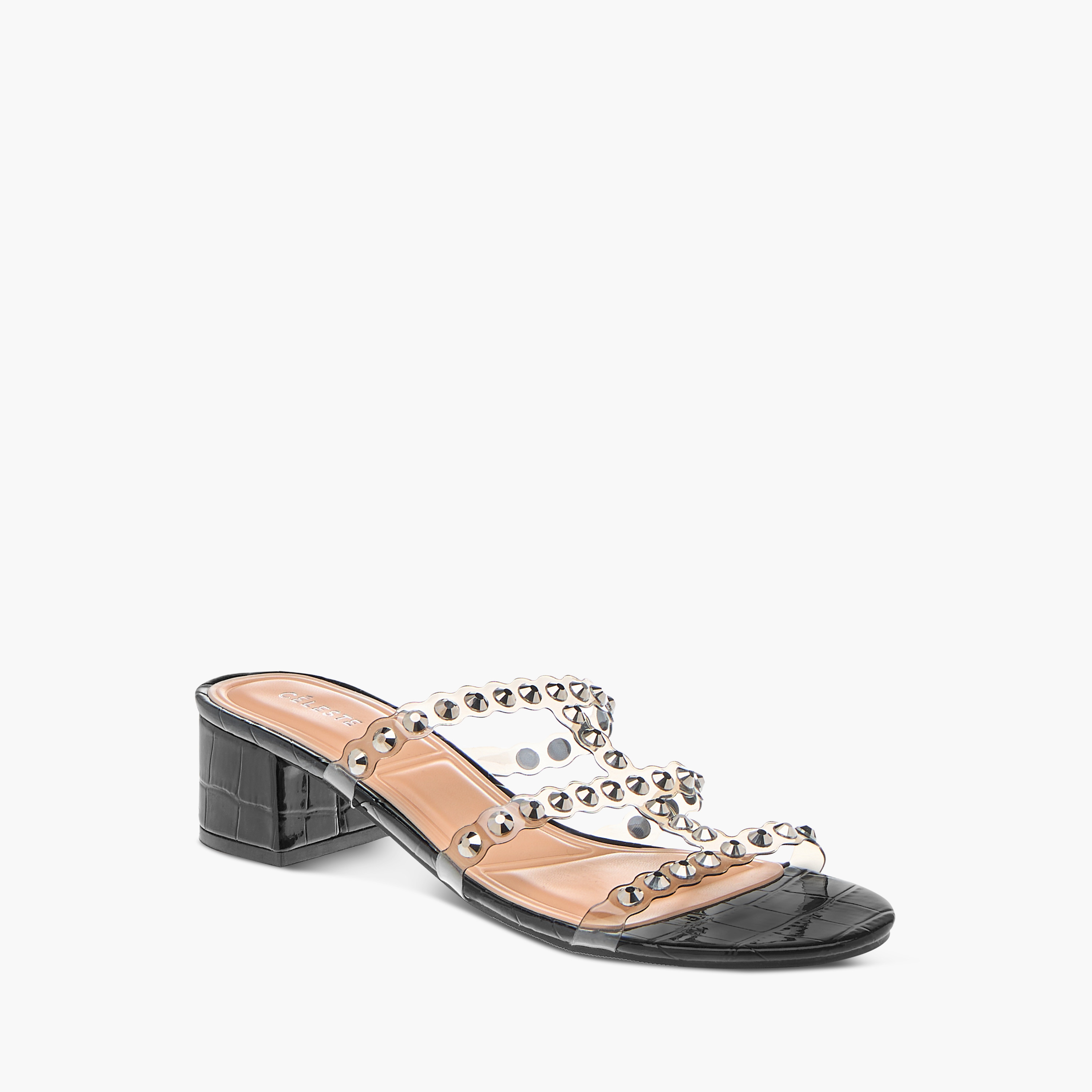 Celeste Women's Embellished Slip-On Sandals with Block Heels-women-shoes-sandals-heeled-image-2