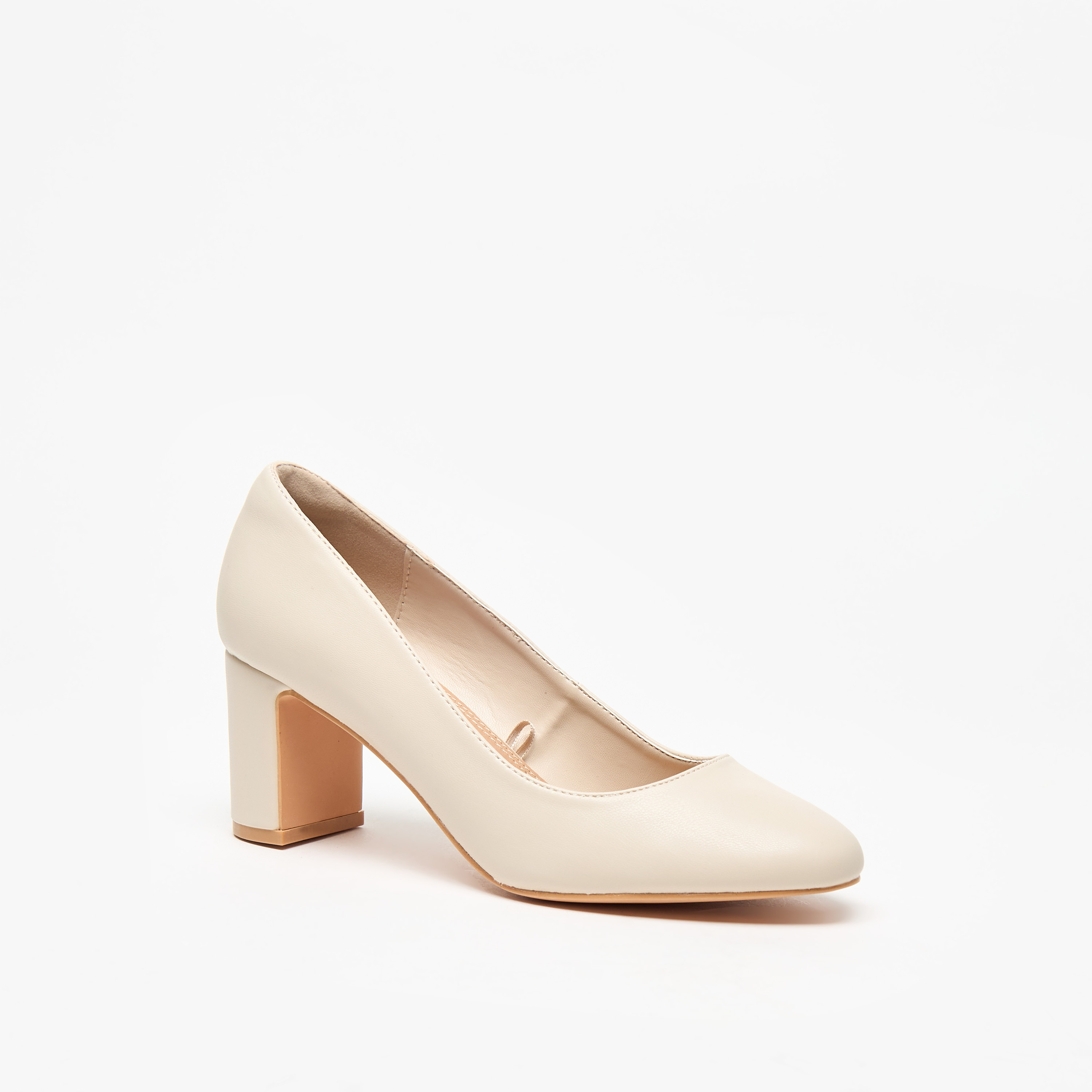 Celeste Women's Solid Slip-On Shoes with Block Heels-women-shoes-heels-image-1