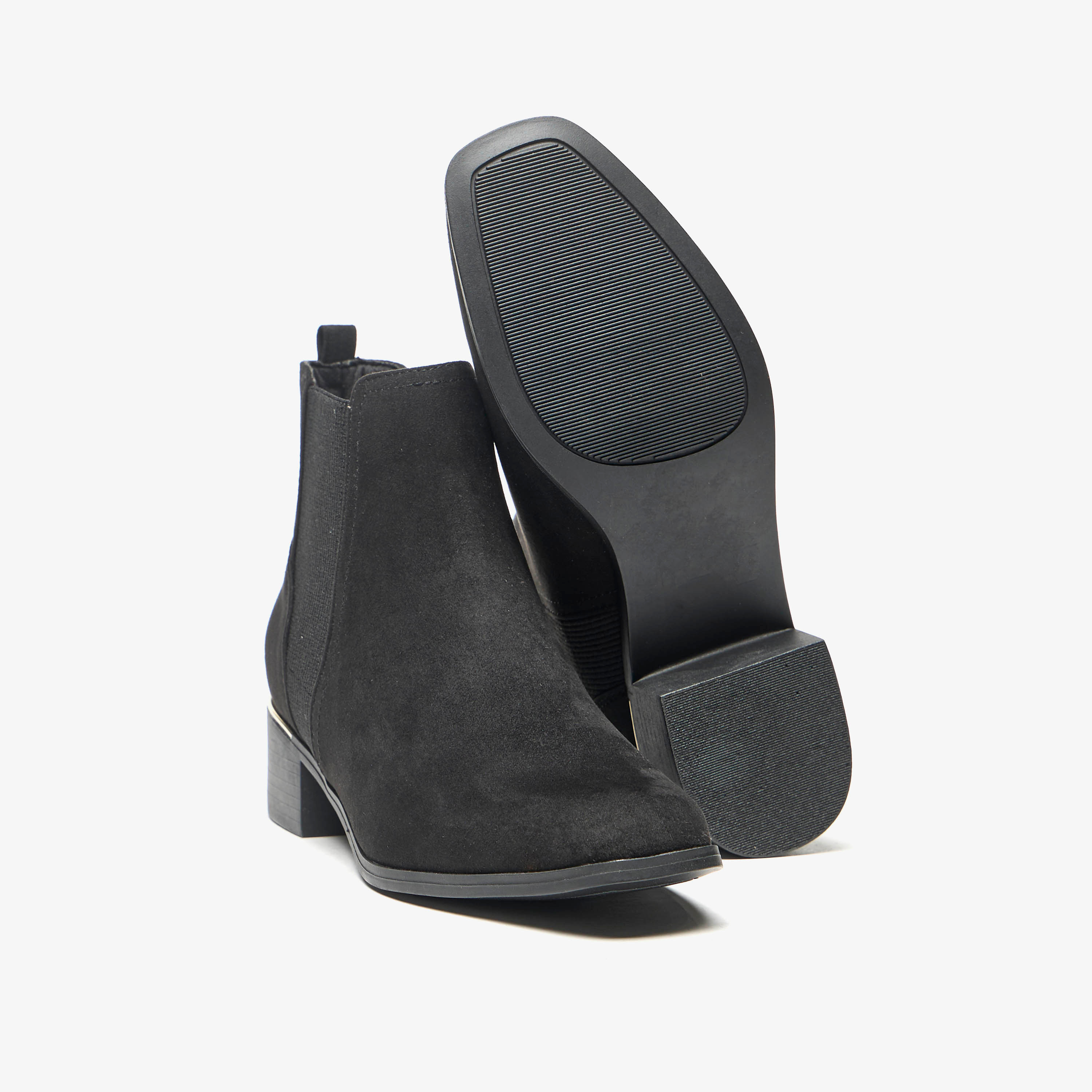 Celeste Women's Solid Slip-On Ankle Boots with Gusset and Block Heels-women-shoes-boots-image-3