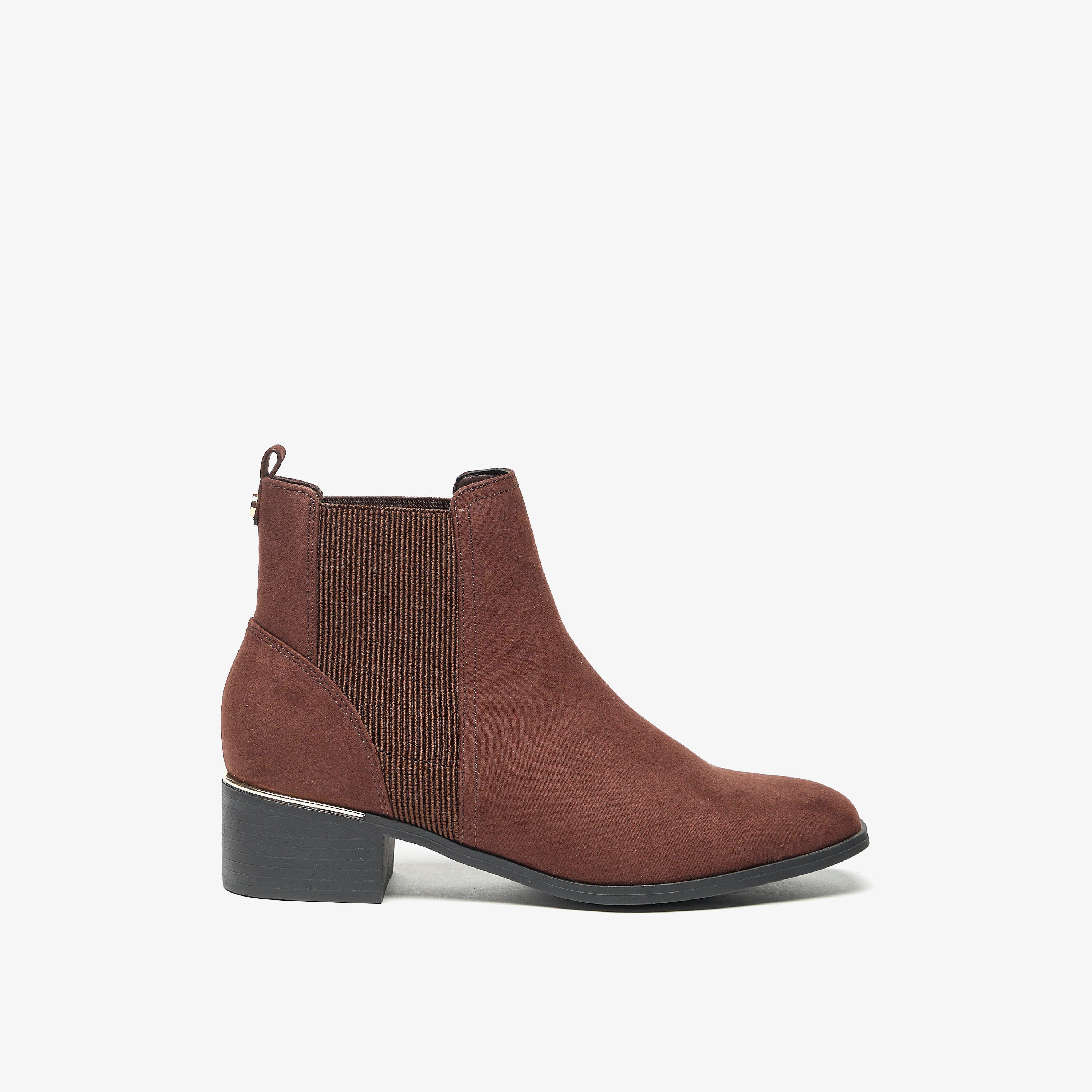 Celeste Women's Solid Slip-On Ankle Boots with Gusset and Block Heels-women-shoes-boots-image-3