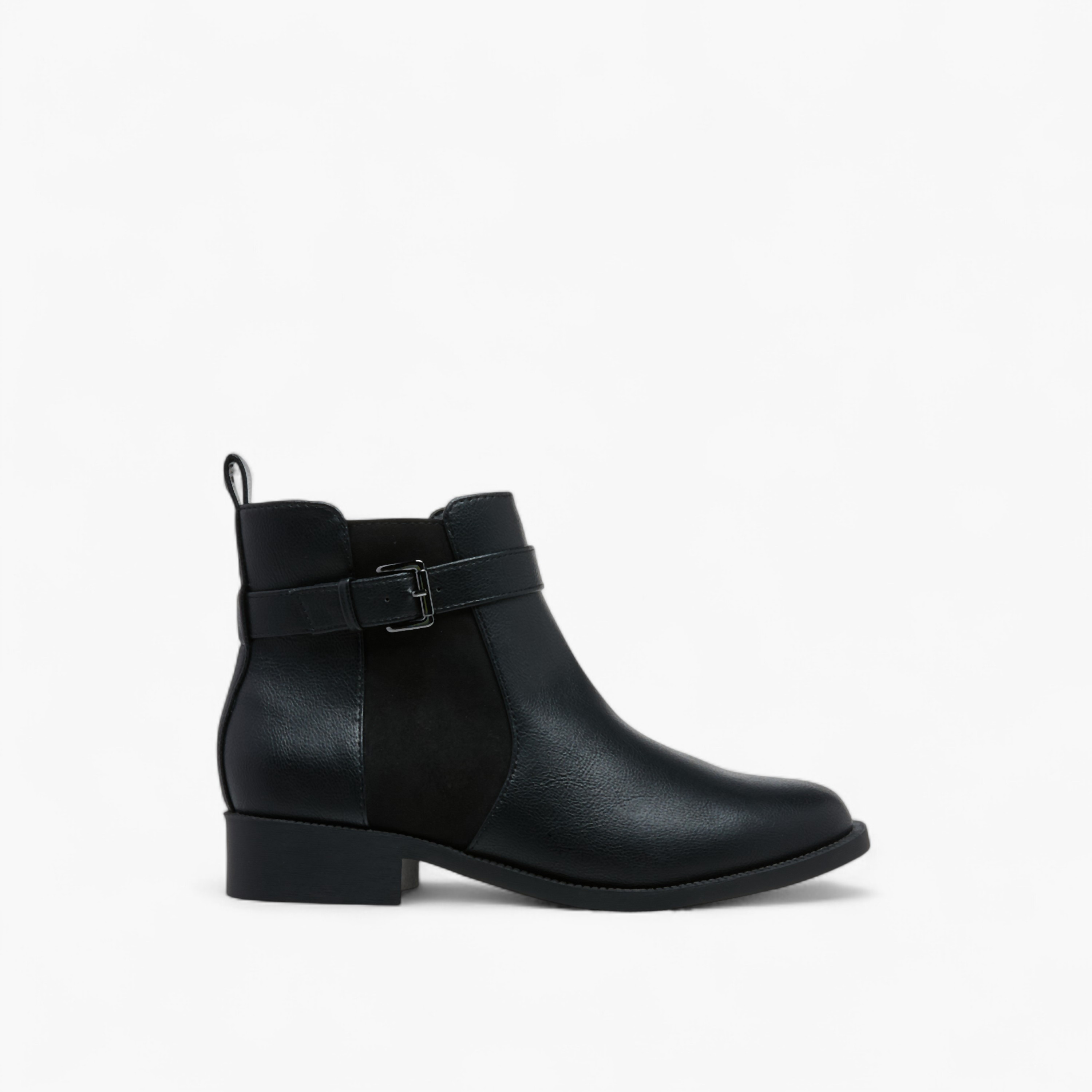 Flora Bella Panelled Ankle Boots with Zip Closure-women-shoes-boots-image-3