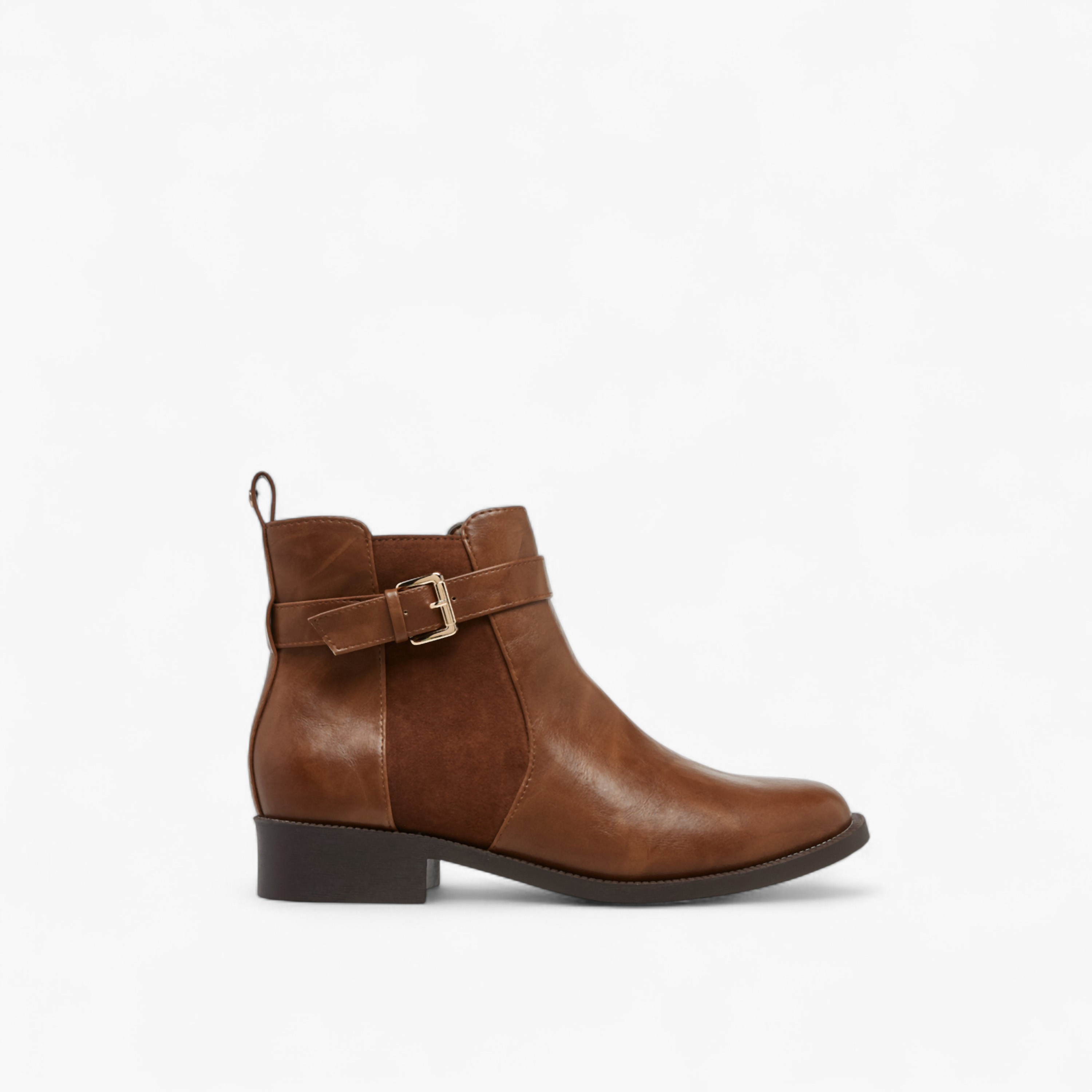 Flora Bella Panelled Ankle Boots with Zip Closure-women-shoes-boots-image-3