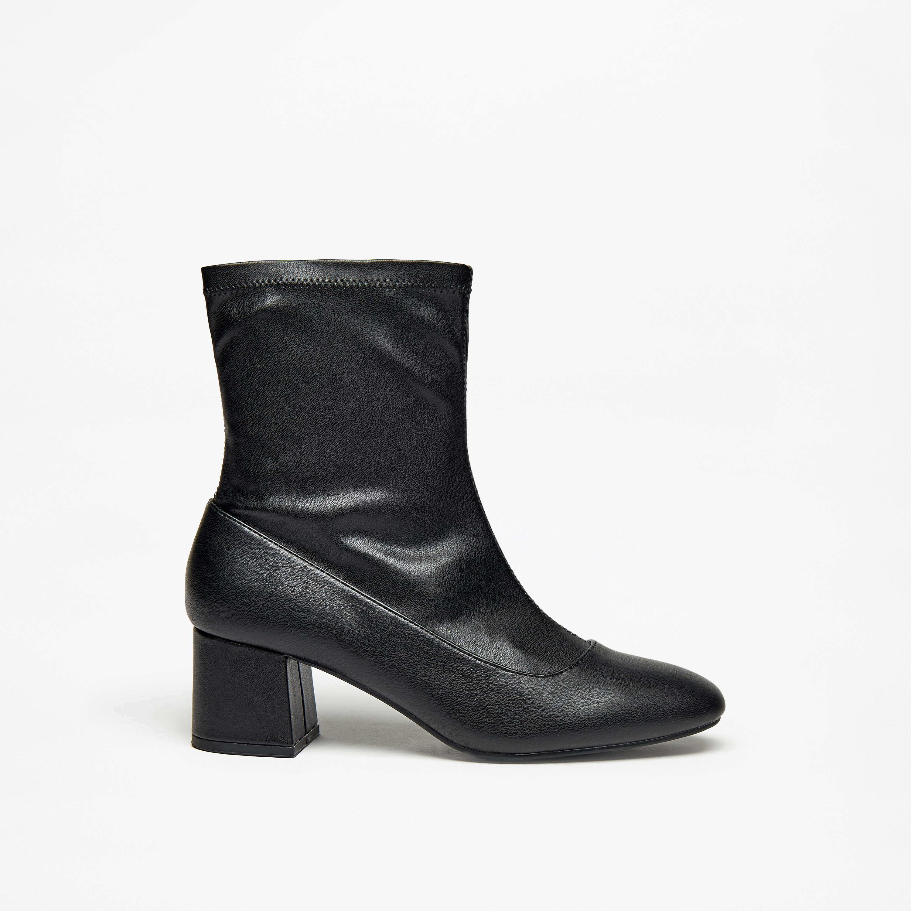 Flora Bella Solid Slip-On Ankle Boots with Block Heels-women-shoes-boots-image-3