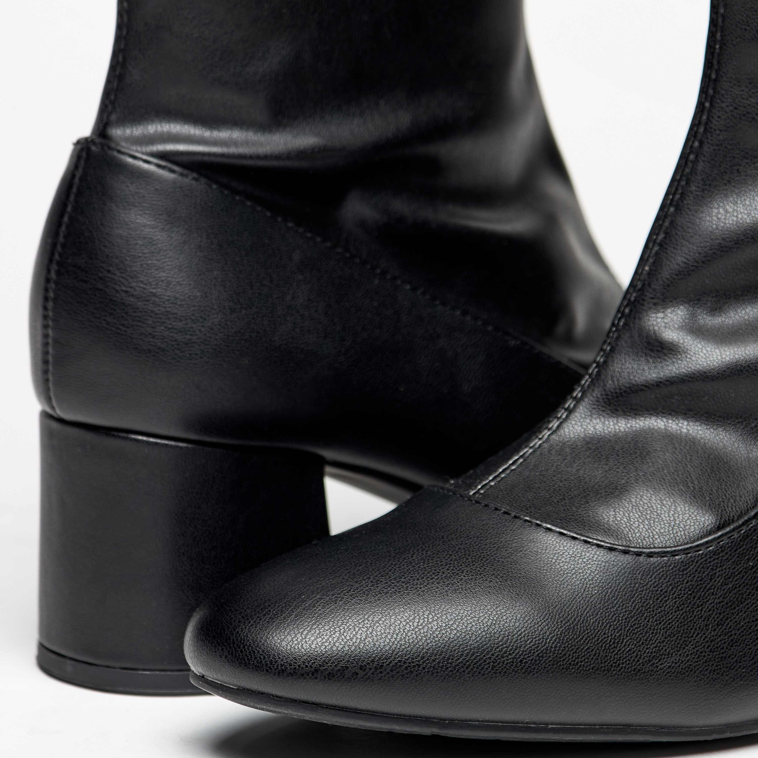 Flora Bella Solid Slip-On Ankle Boots with Block Heels-women-shoes-boots-image-5