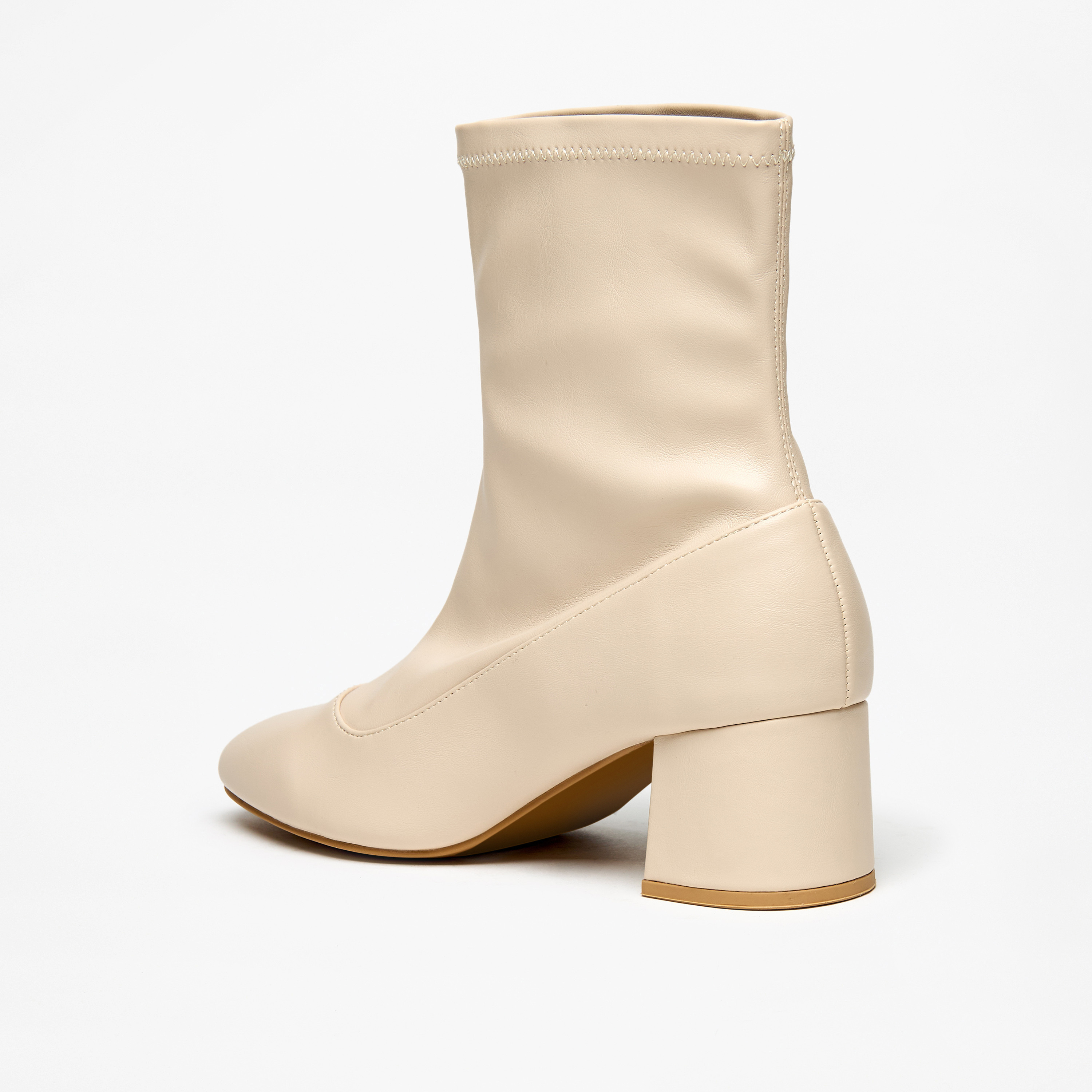 Flora Bella Solid Slip-On Ankle Boots with Block Heels-women-shoes-boots-image-2