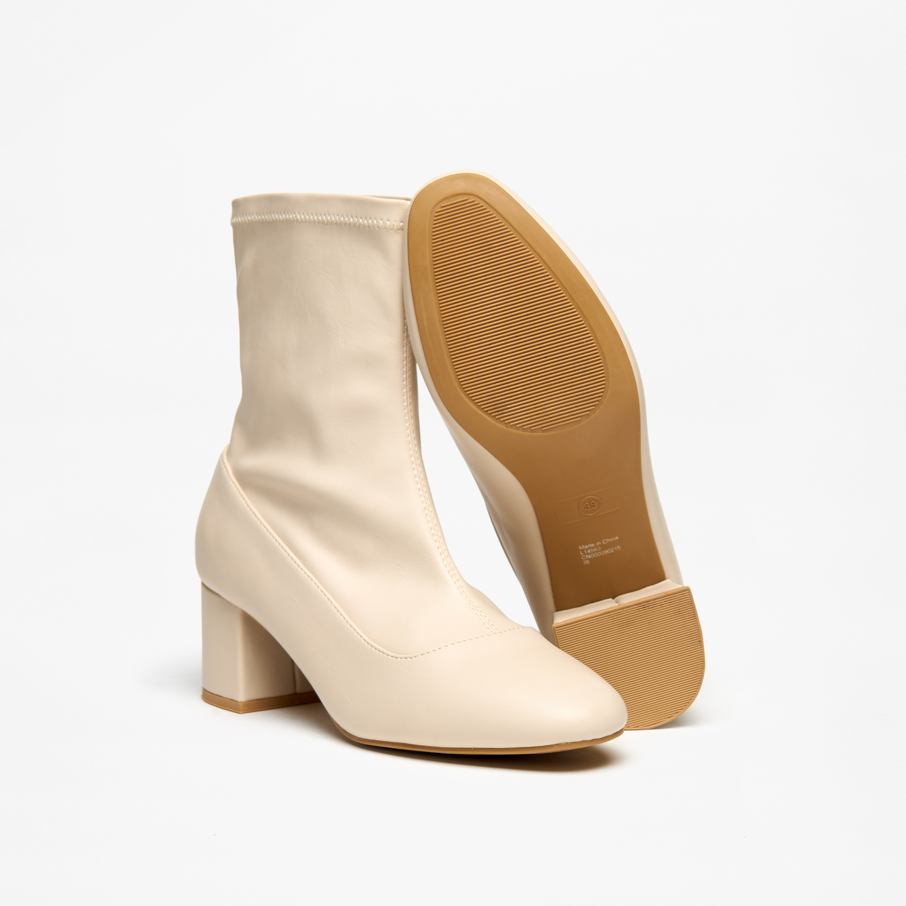 Flora Bella Solid Slip-On Ankle Boots with Block Heels-women-shoes-boots-image-4