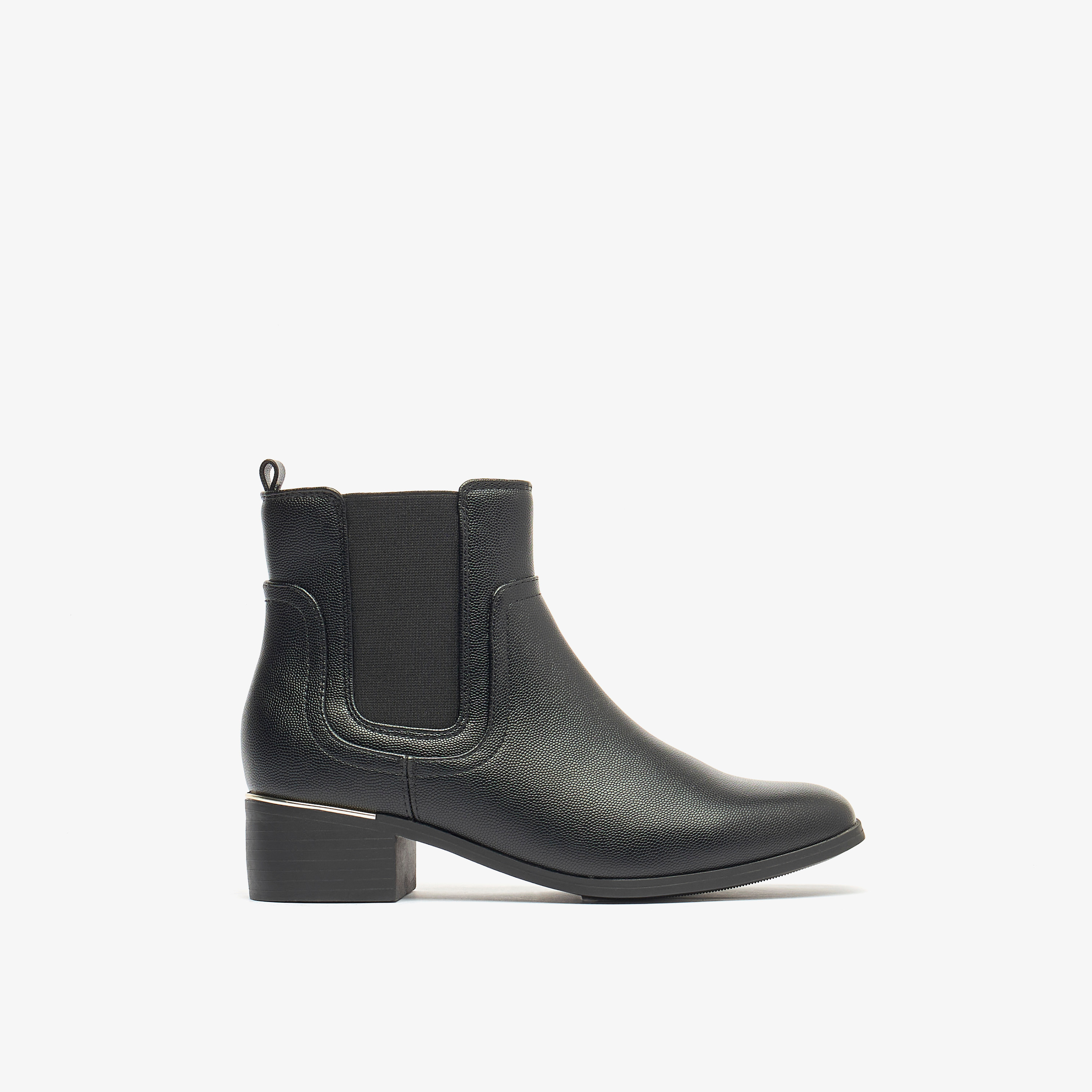 Flora Bella Textured Slip-On Ankle Boots with Block Heels-women-shoes-boots-image-3
