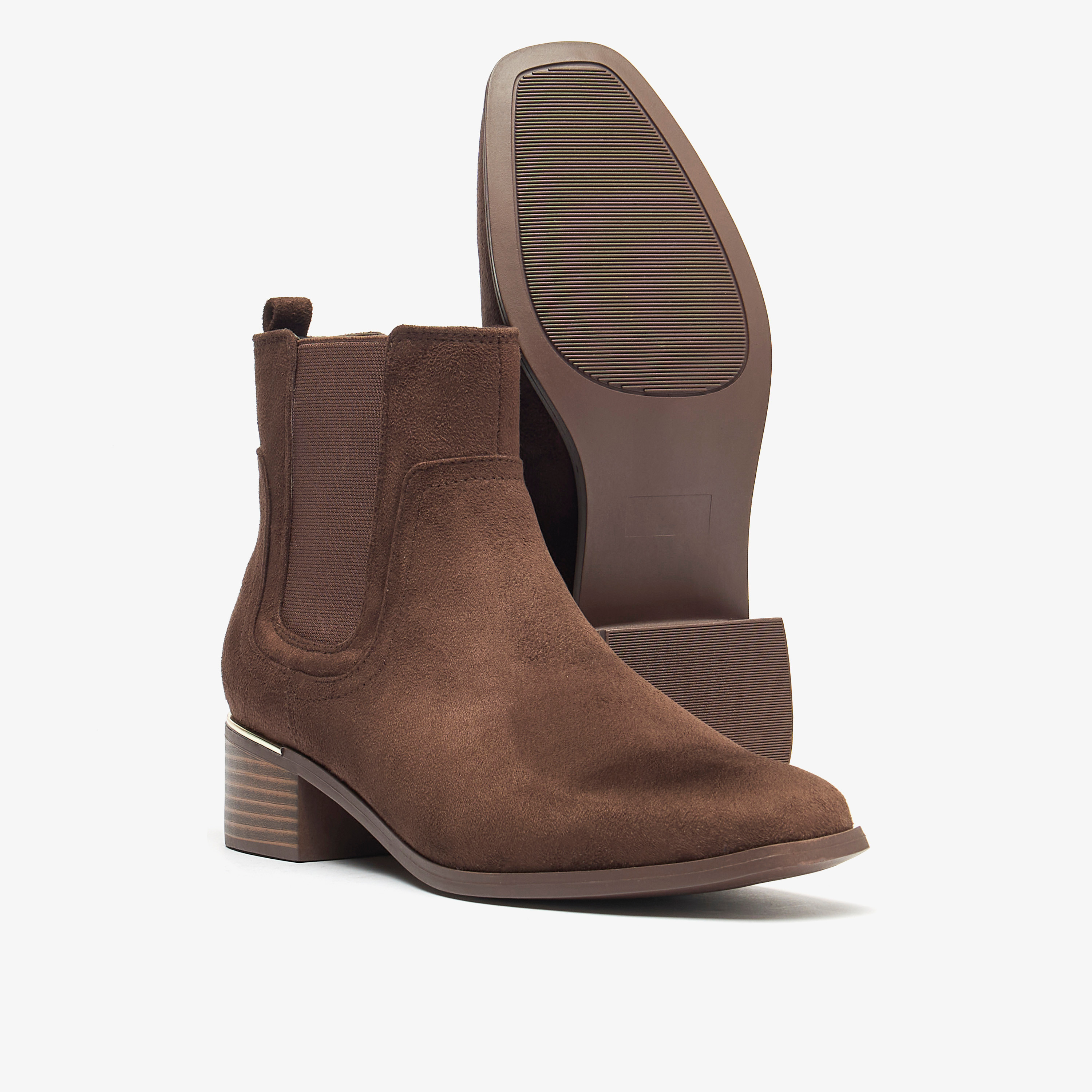Flora Bella Textured Slip-On Ankle Boots with Block Heels-women-shoes-boots-image-4