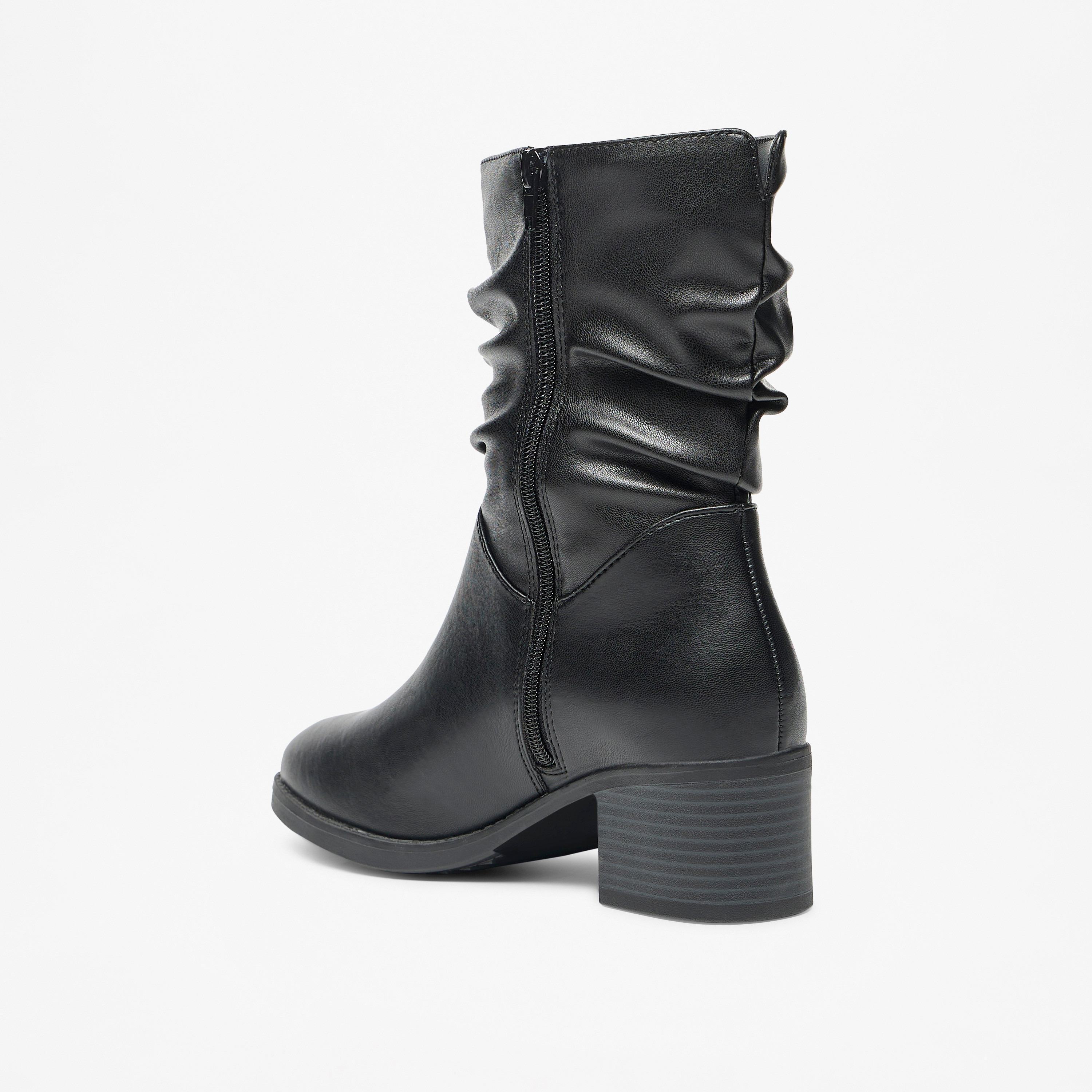 بوت واسع برقبة عالية وسحاب إغلاق وكعب سميك وكسرات للنساء من سيليست-women-shoes-boots-image-7
