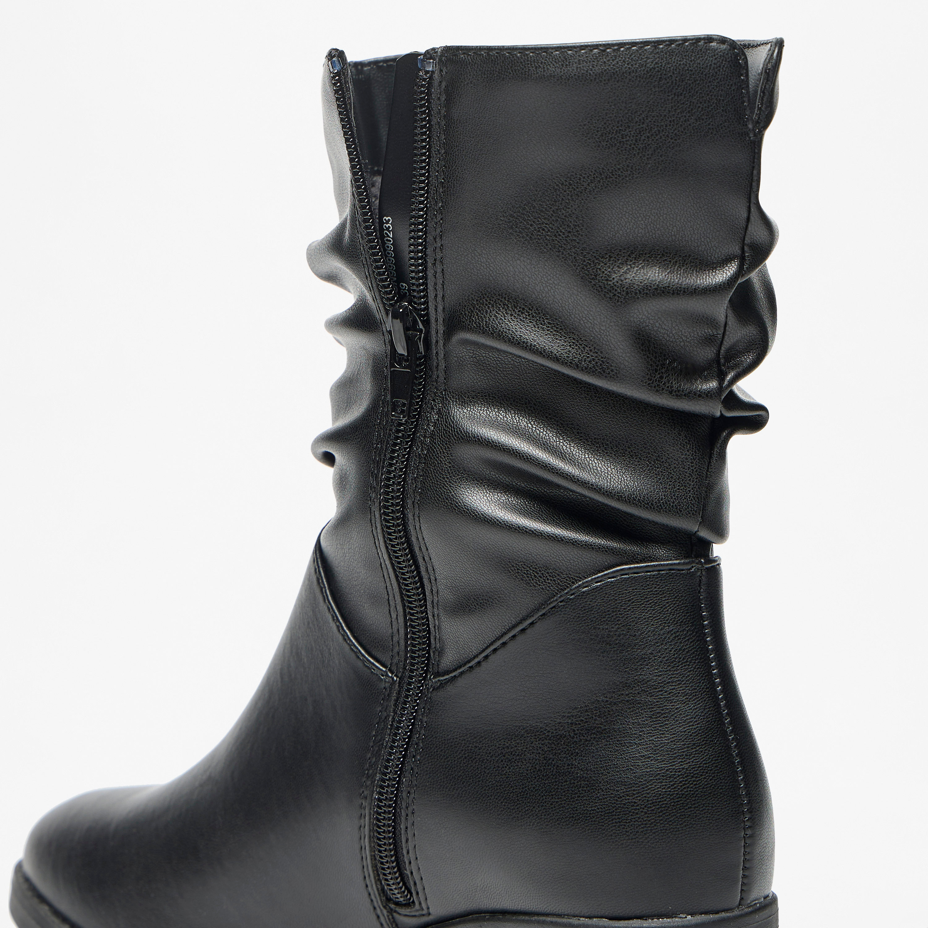 بوت واسع برقبة عالية وسحاب إغلاق وكعب سميك وكسرات للنساء من سيليست-women-shoes-boots-image-10