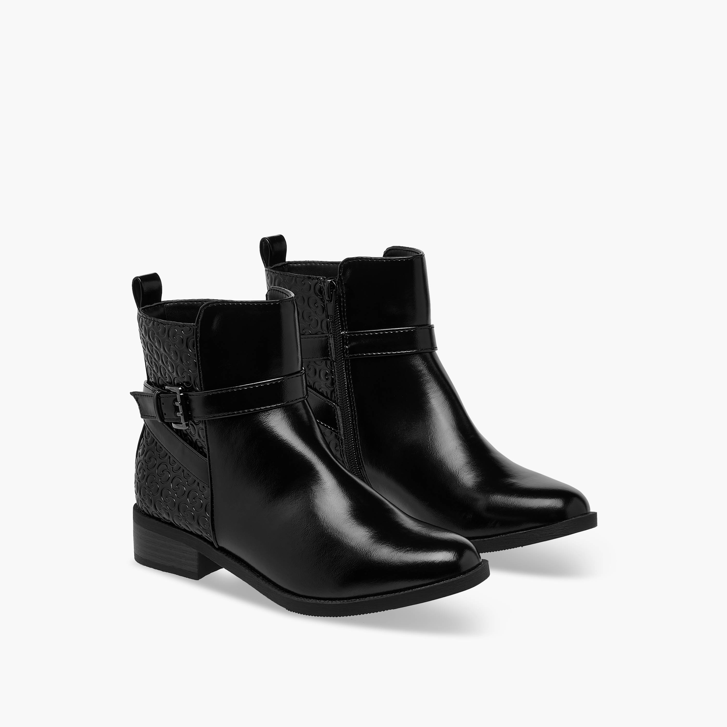 بوت بطول الكاحل وكعب سميك وسحاب إغلاق للنساء من سيليست-women-shoes-boots-image-1