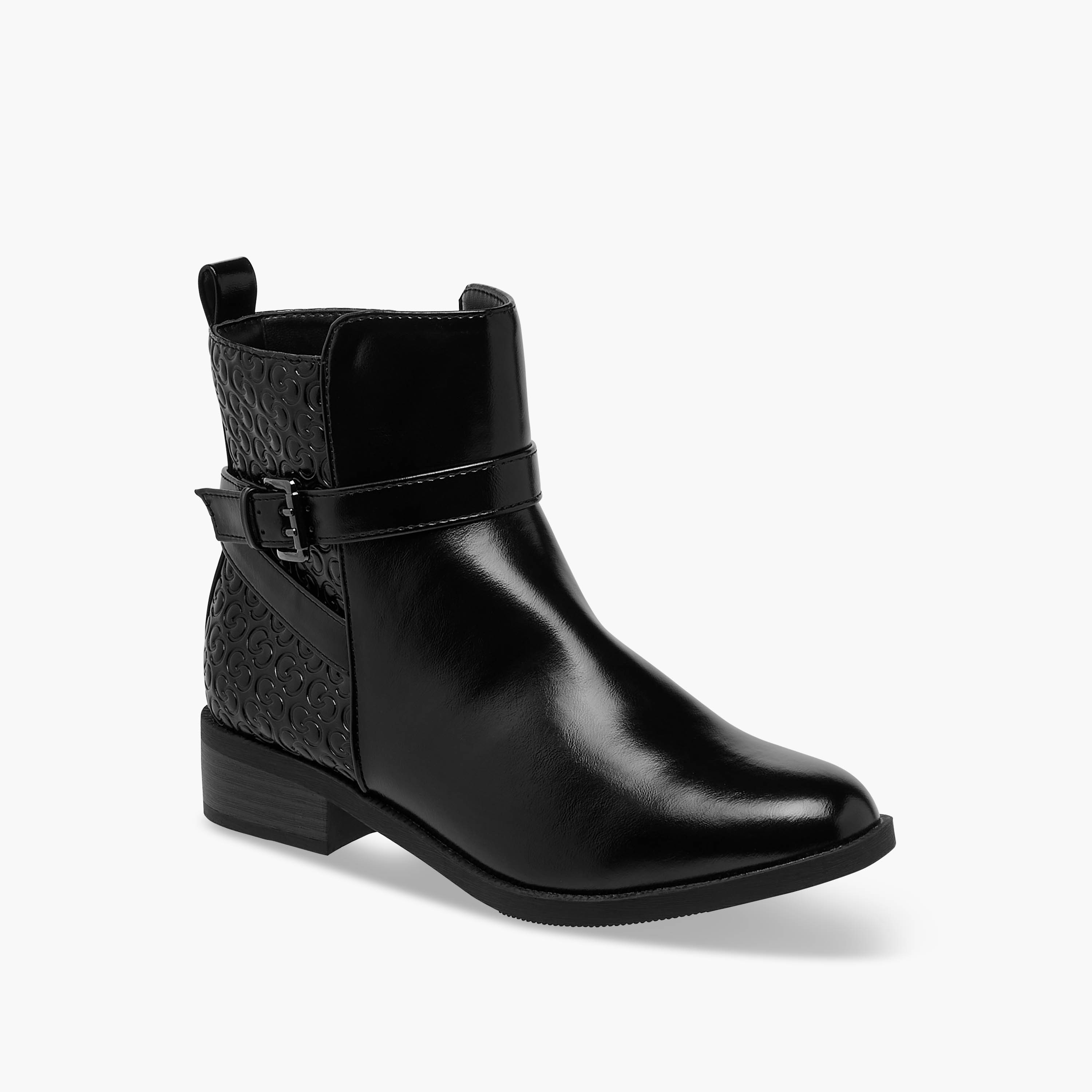 بوت بطول الكاحل وكعب سميك وسحاب إغلاق للنساء من سيليست-women-shoes-boots-image-3