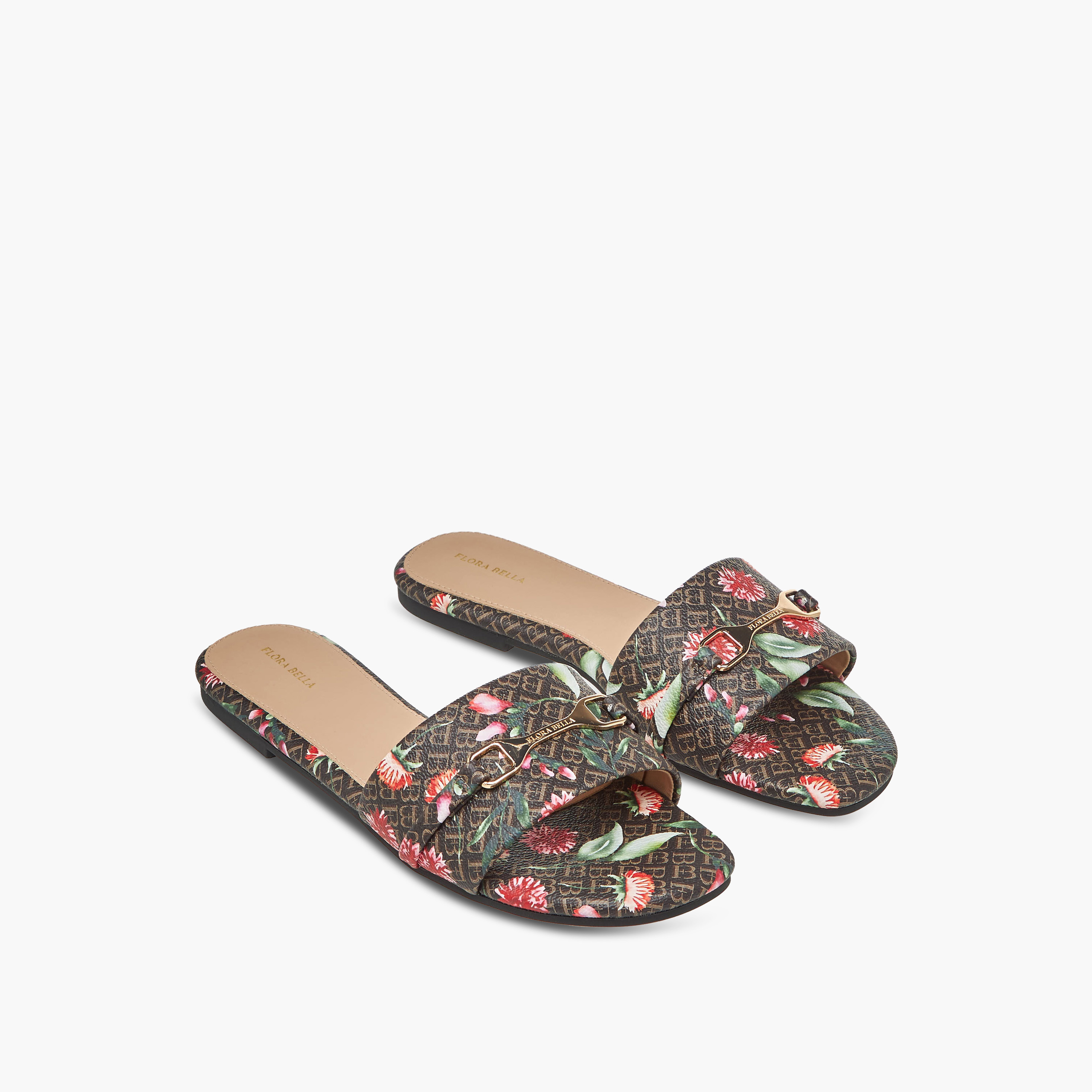 Flora Bella Women Monogram Print Sandals-women-shoes-flats-sandals-image-1