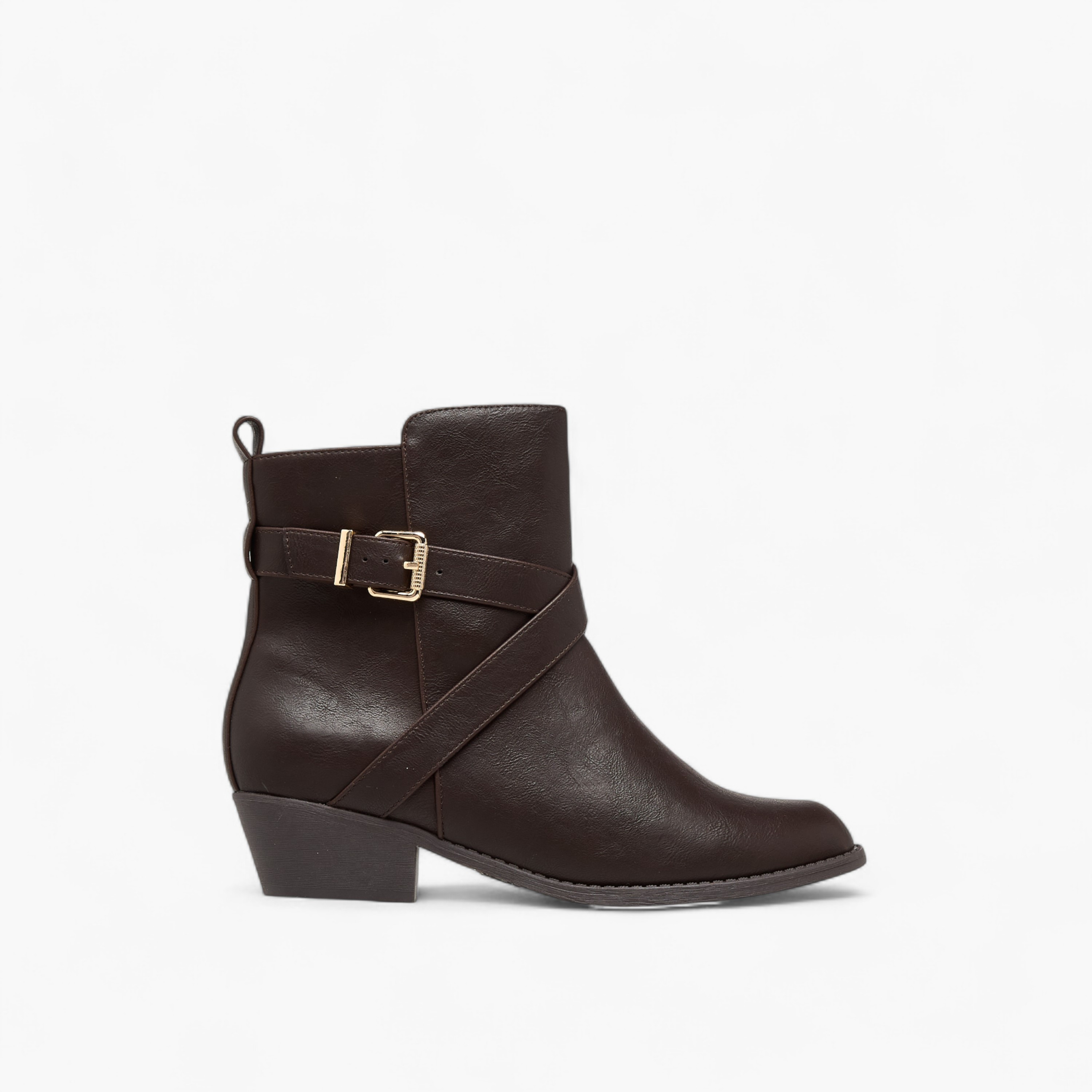 بوت سادة بطول الكاحل وسحاب إغلاق من فلورا بيلا-women-shoes-boots-image-3