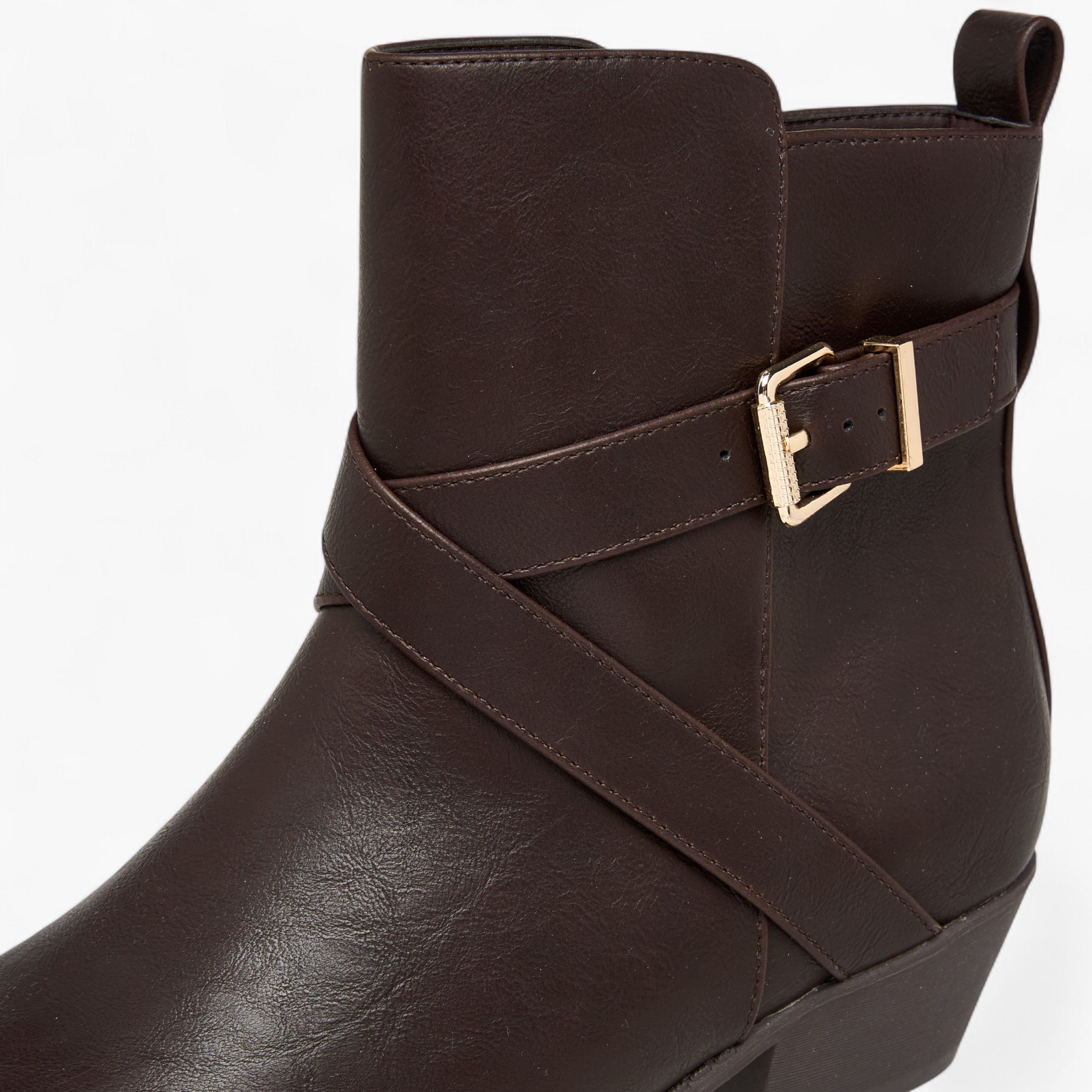 بوت سادة بطول الكاحل وسحاب إغلاق من فلورا بيلا-women-shoes-boots-image-2