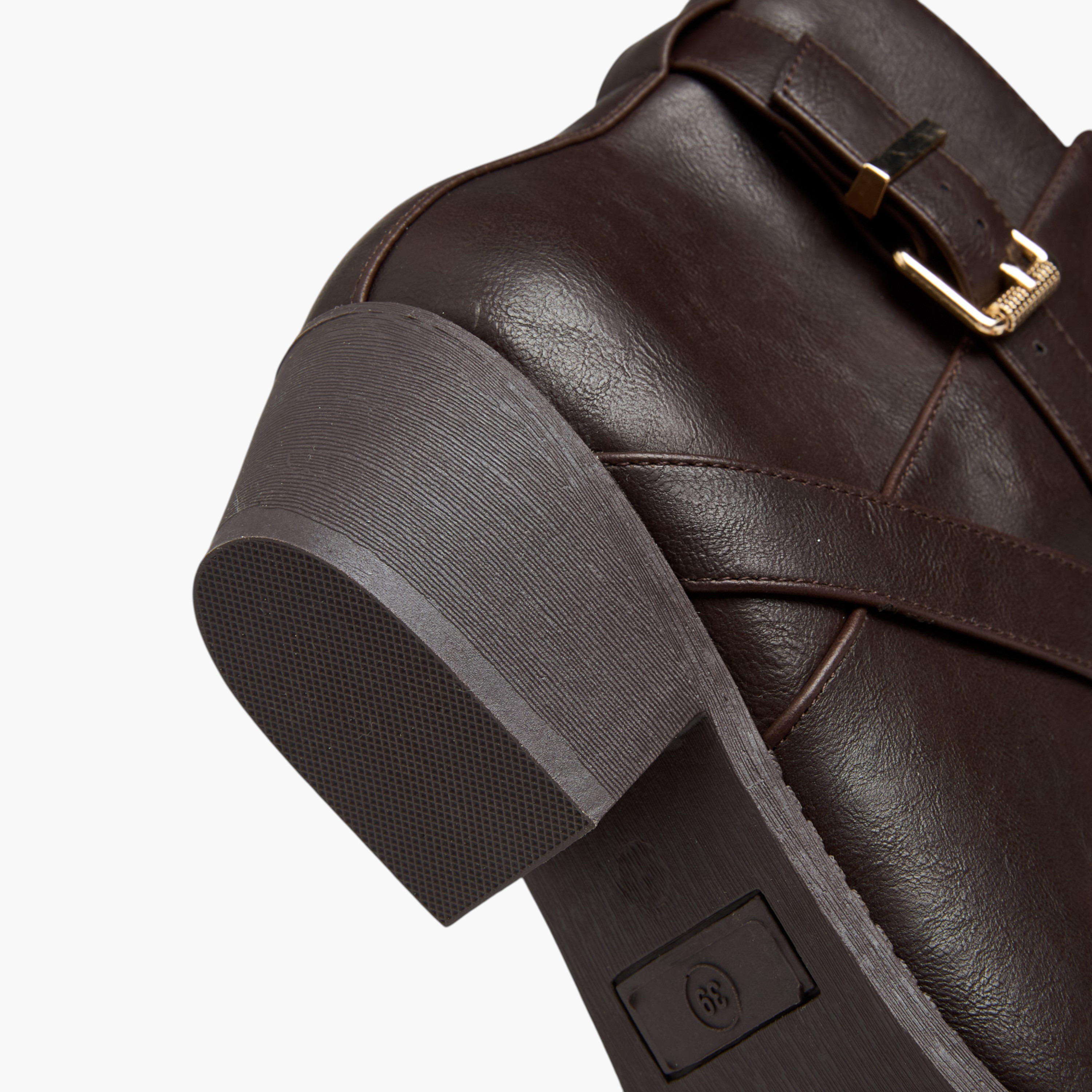 بوت سادة بطول الكاحل وسحاب إغلاق من فلورا بيلا-women-shoes-boots-image-1