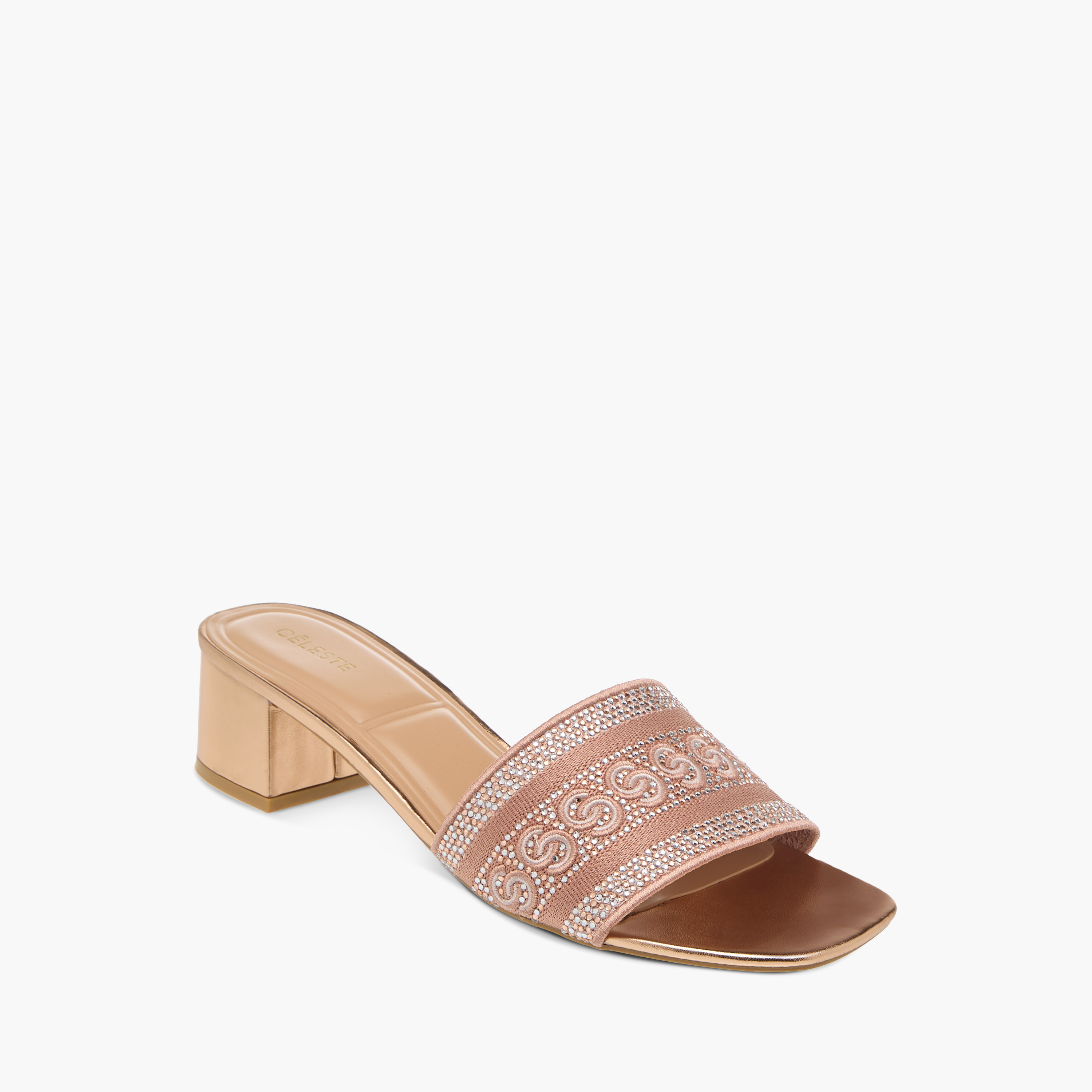 Celeste Women's Embellished Slip-On Sandals with Block Heels-women-shoes-sandals-heeled-image-2