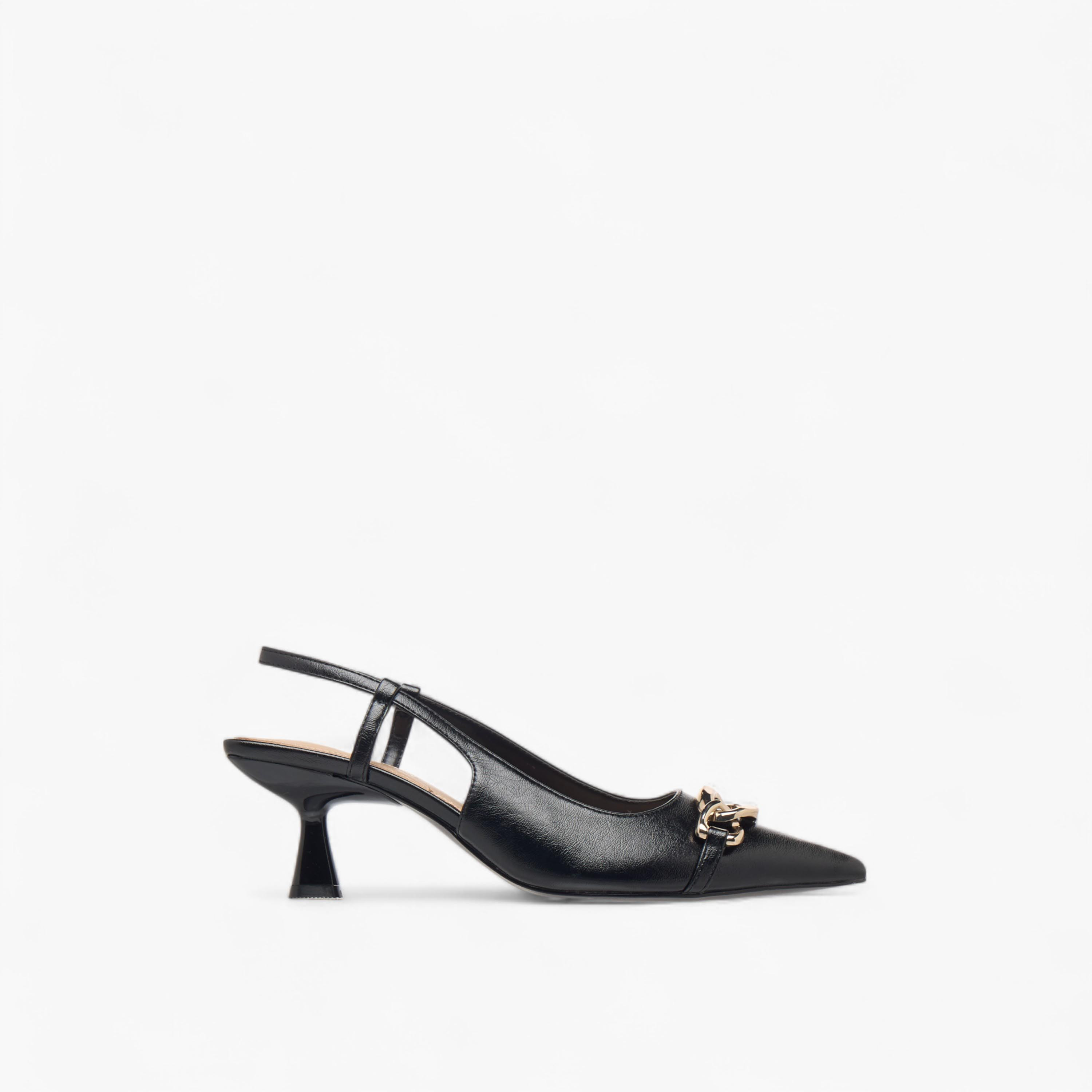 Paprika Metal Accent Slingback Shoes with Kitten Heels-women-shoes-heels-image-3