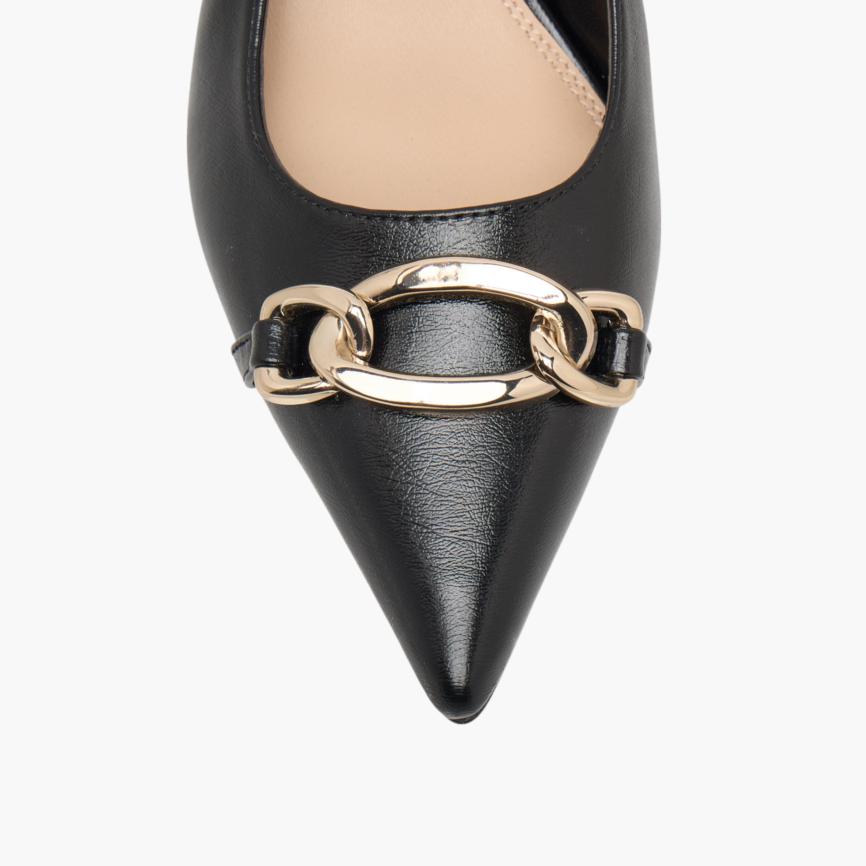 Paprika Metal Accent Slingback Shoes with Kitten Heels-women-shoes-heels-image-4