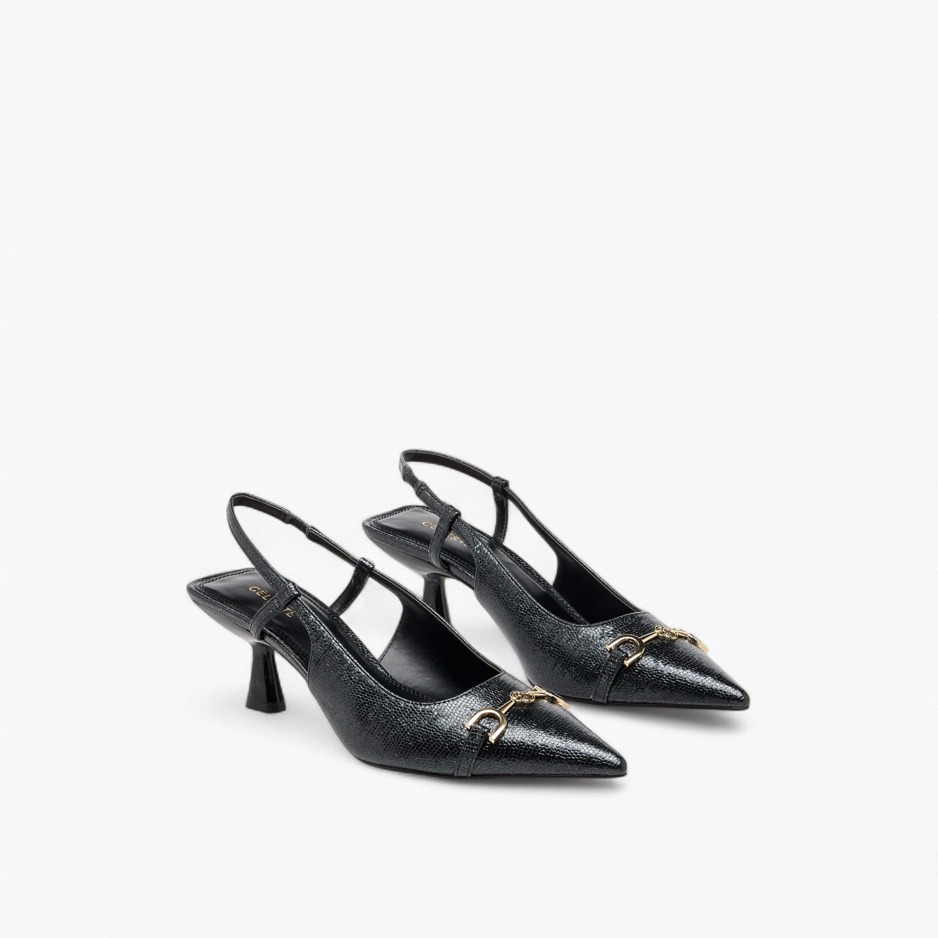Celeste Women's Metal Accent Slingback Shoes with Kitten Heels-women-shoes-heels-image-1