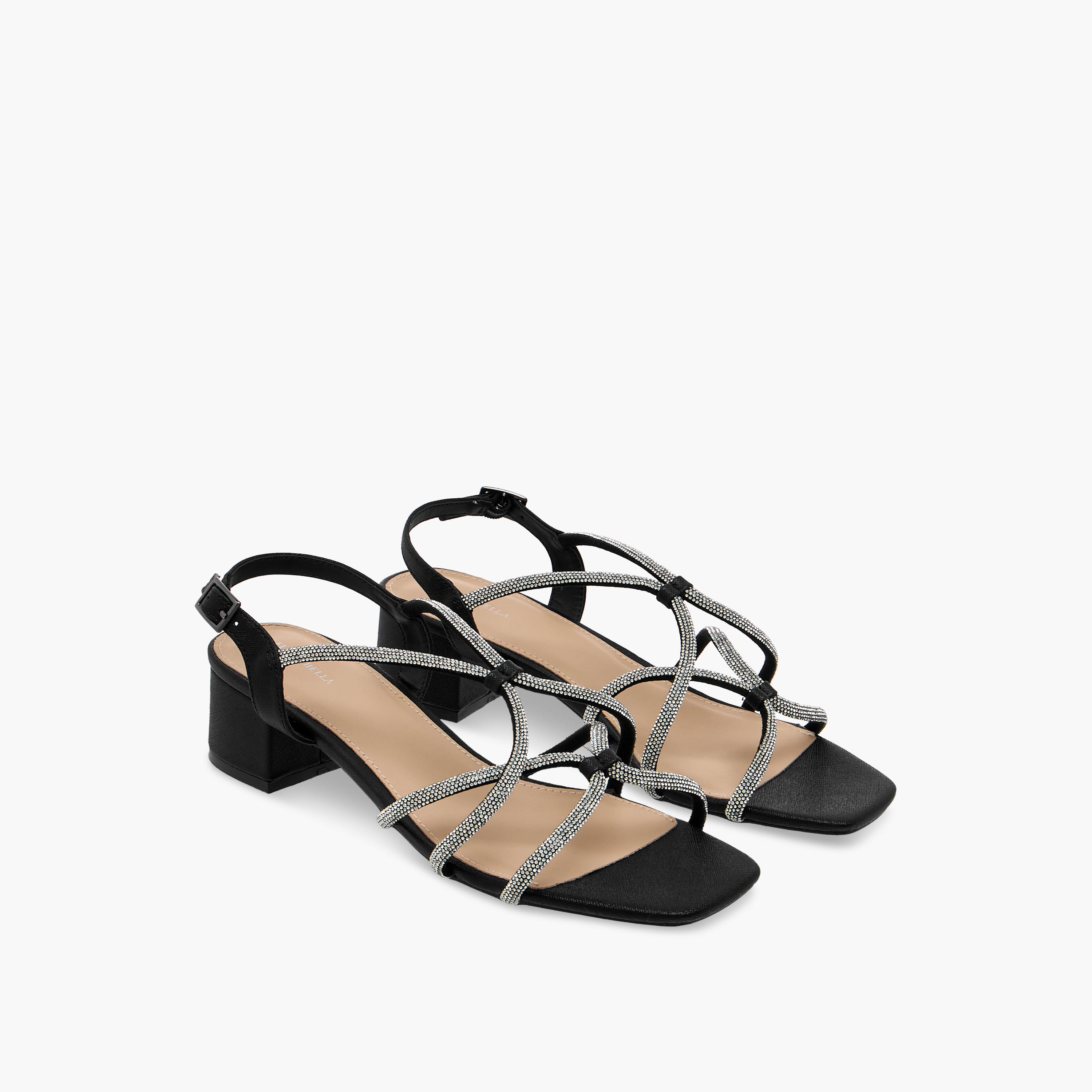 صندل بكعب سميك مزين للنساء من فلورا بيلا-women-shoes-sandals-heeled-image-1