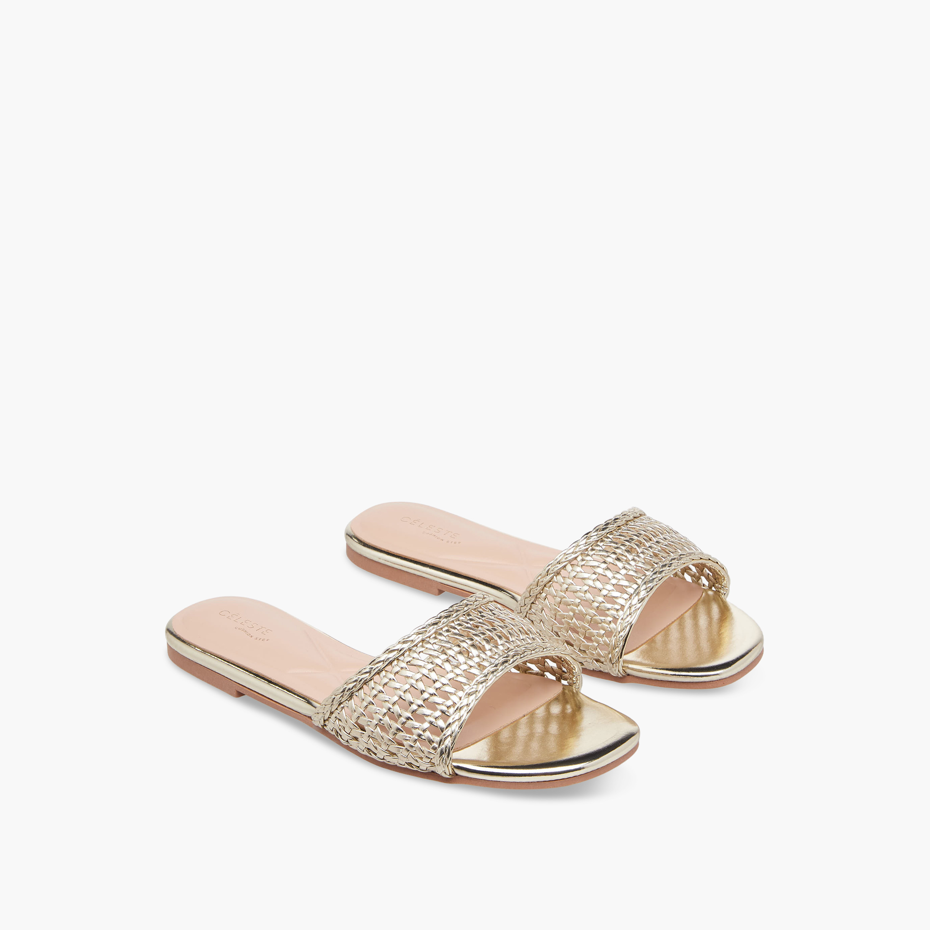 صندل مسطّح منسوج بارز الملمس للنساء من سيليست-women-shoes-flats-sandals-image-1