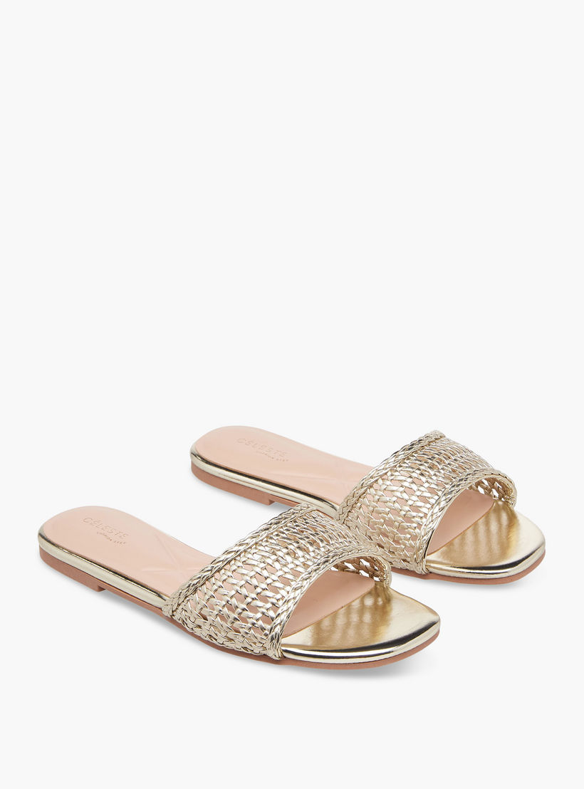 صندل مسطّح منسوج بارز الملمس للنساء من سيليست-women-shoes-flats-sandals-image-1