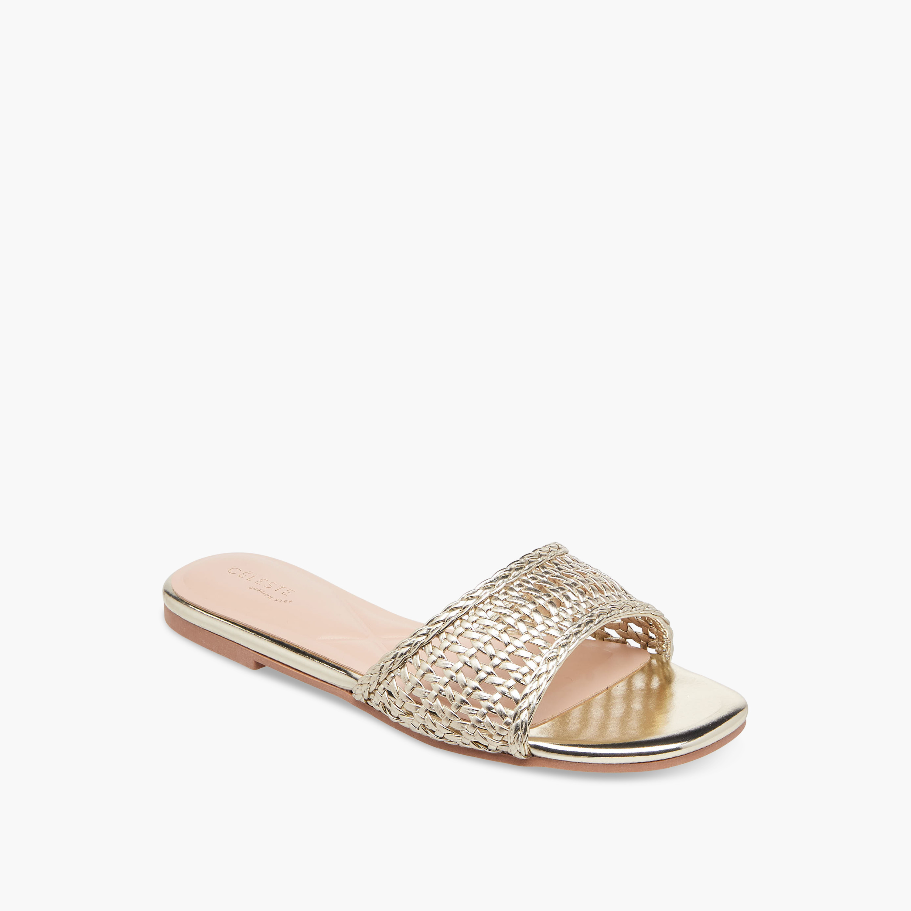 صندل مسطّح منسوج بارز الملمس للنساء من سيليست-women-shoes-flats-sandals-image-3