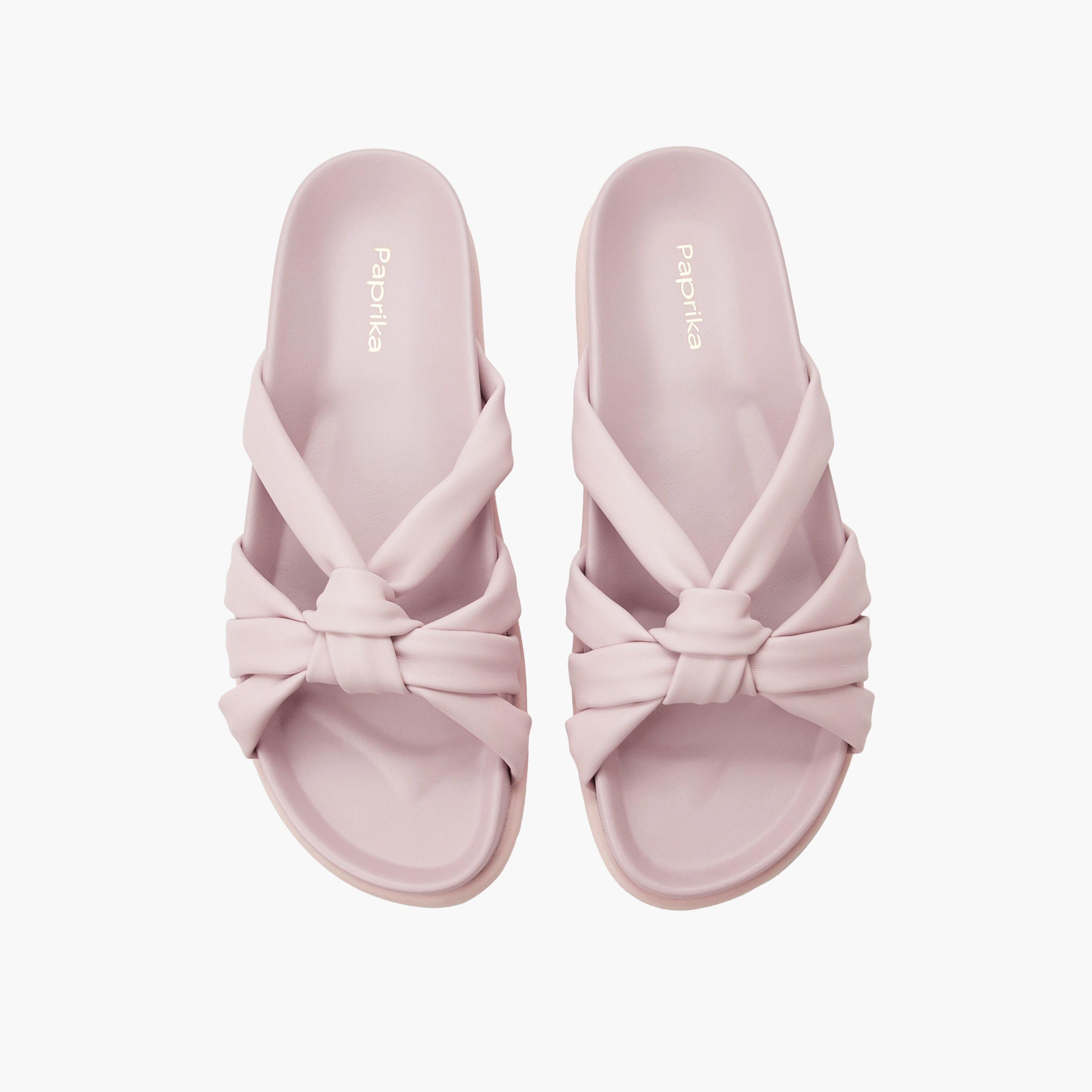 Paprika Women Knot Detail Slide Sandals-women-shoes-flats-sandals-image-1
