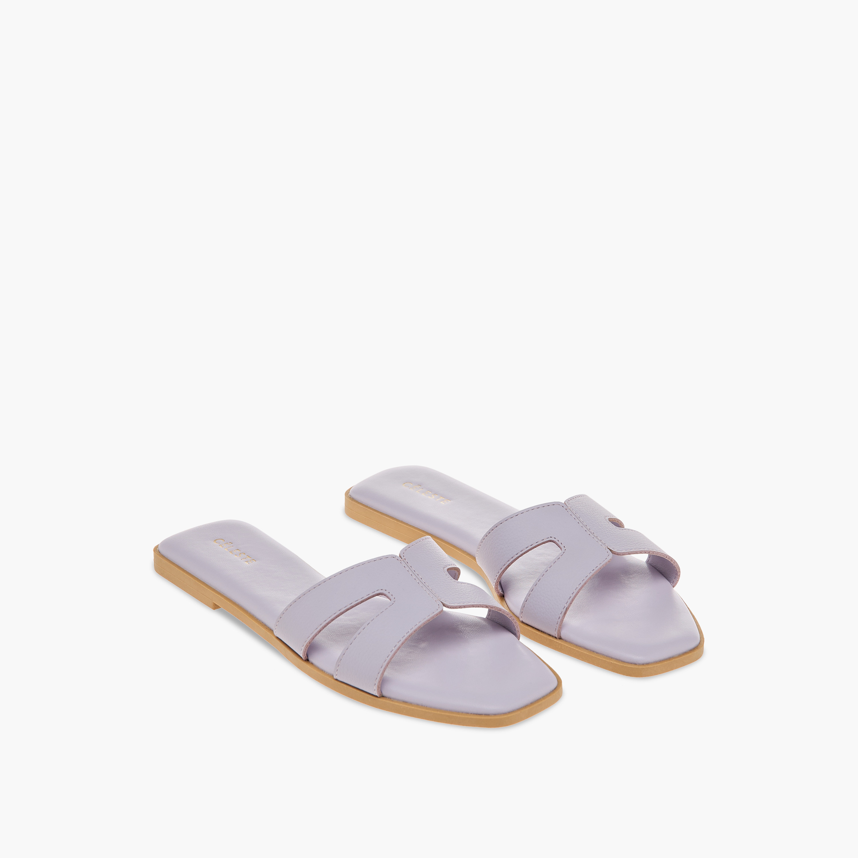 Celeste Women's Textured Cutout Detail Slip-On Sandals-women-shoes-flats-sandals-image-1
