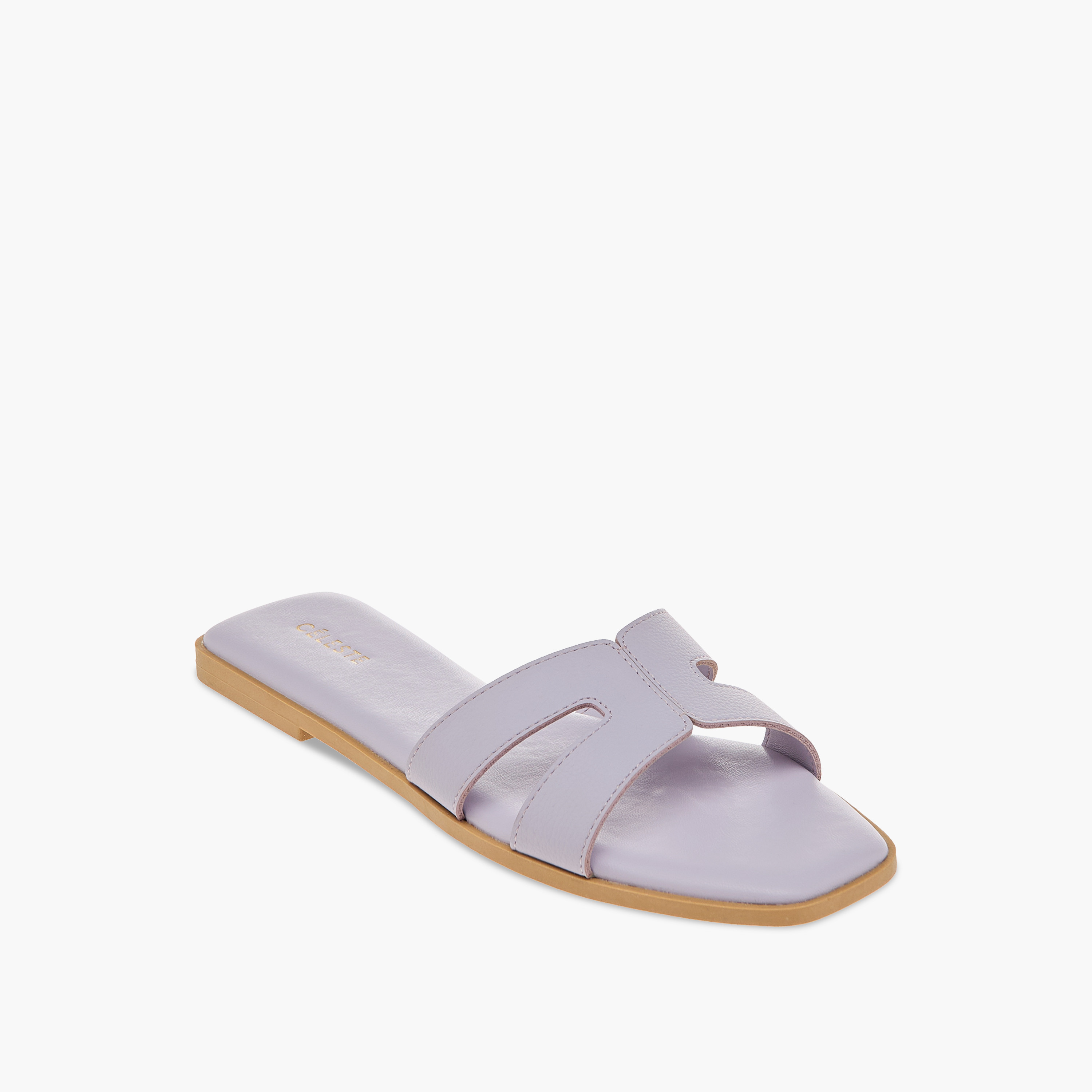 Celeste Women's Textured Cutout Detail Slip-On Sandals-women-shoes-flats-sandals-image-2