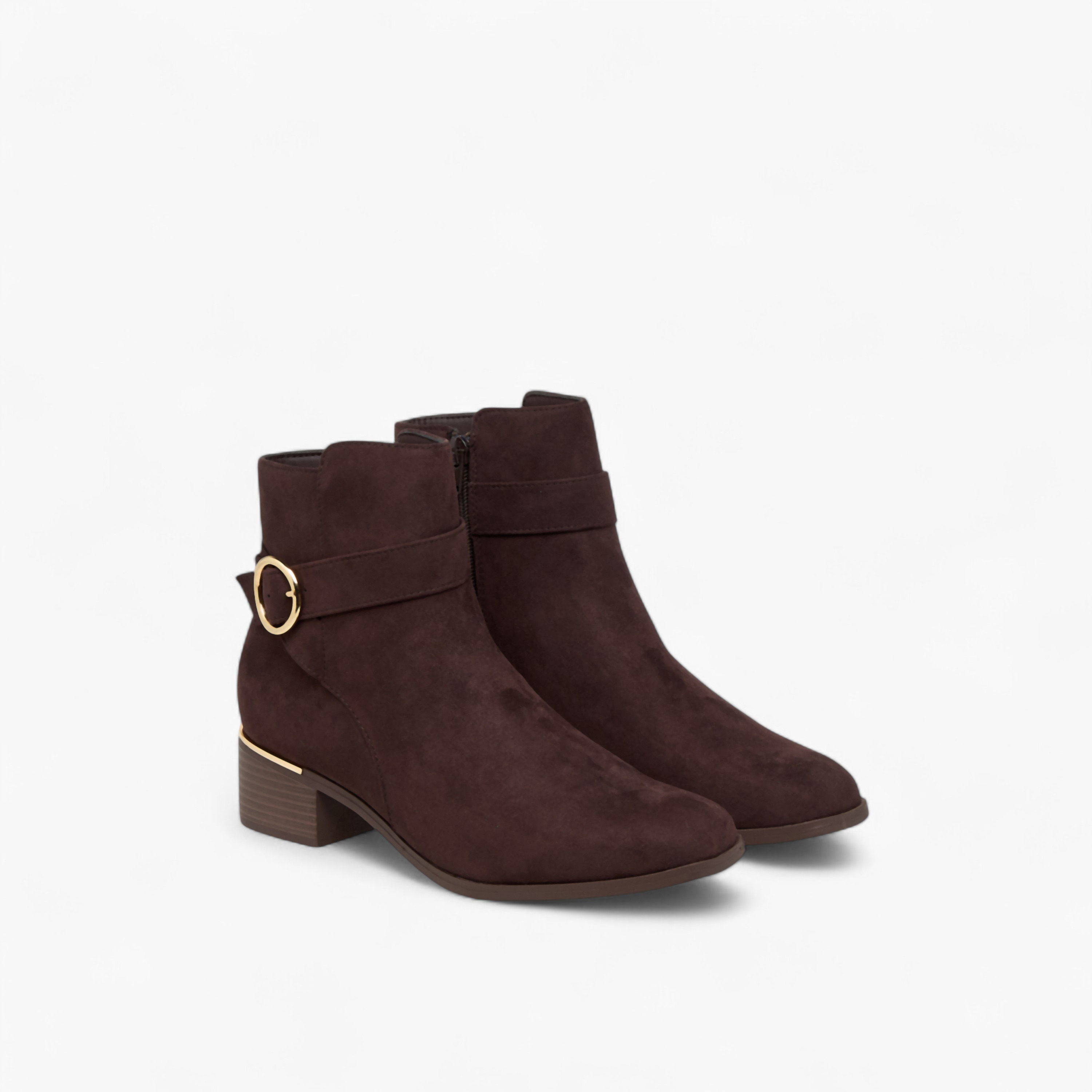 Flora Bella Solid Ankle Boots with Zip Closure-women-shoes-boots-image-1