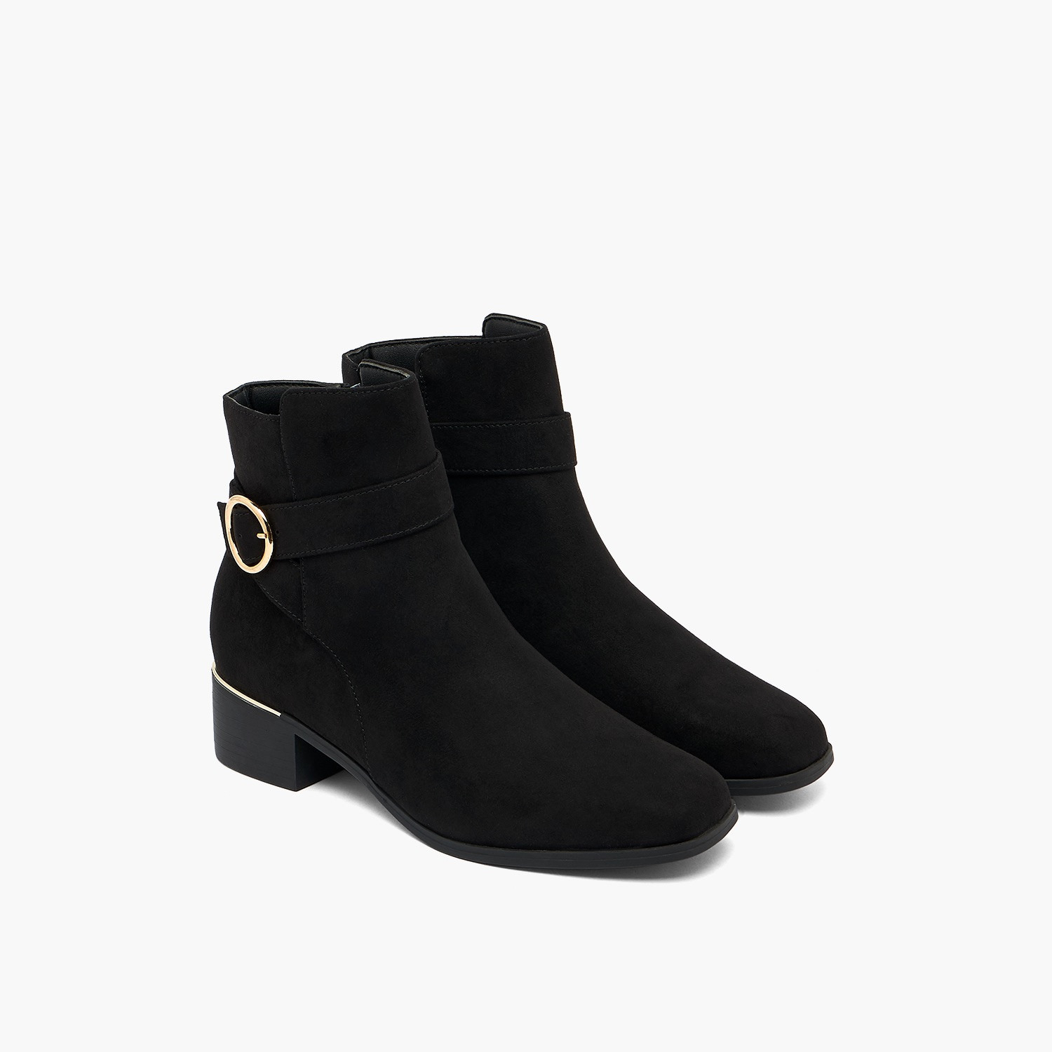 Flora Bella by Shoexpress Women Buckle Detail Ankle Boots-women-shoes-boots-image-1