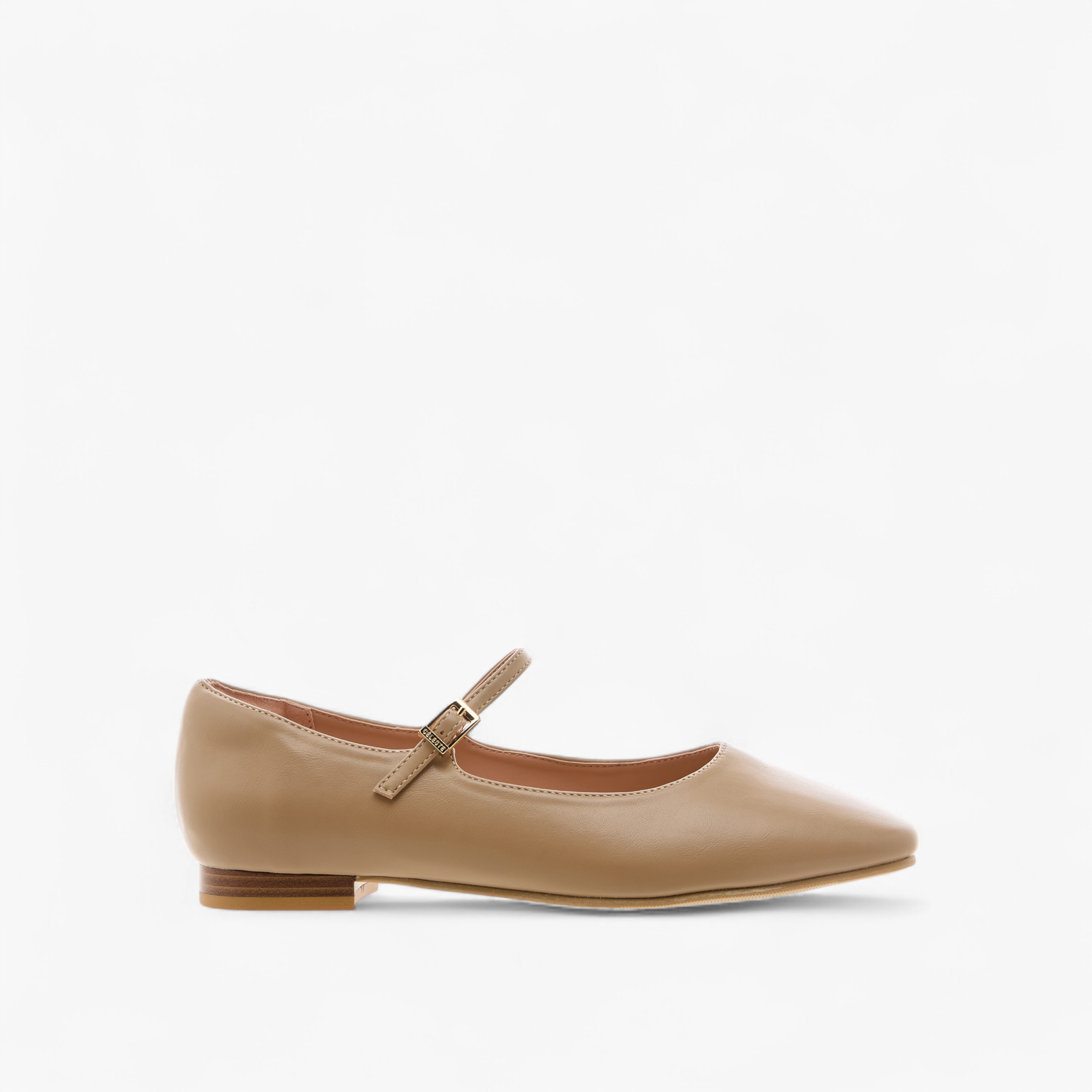 Celeste Women's Solid Square Toe Ballerina Shoes with Buckle Closure-women-shoes-ballerinas-image-3