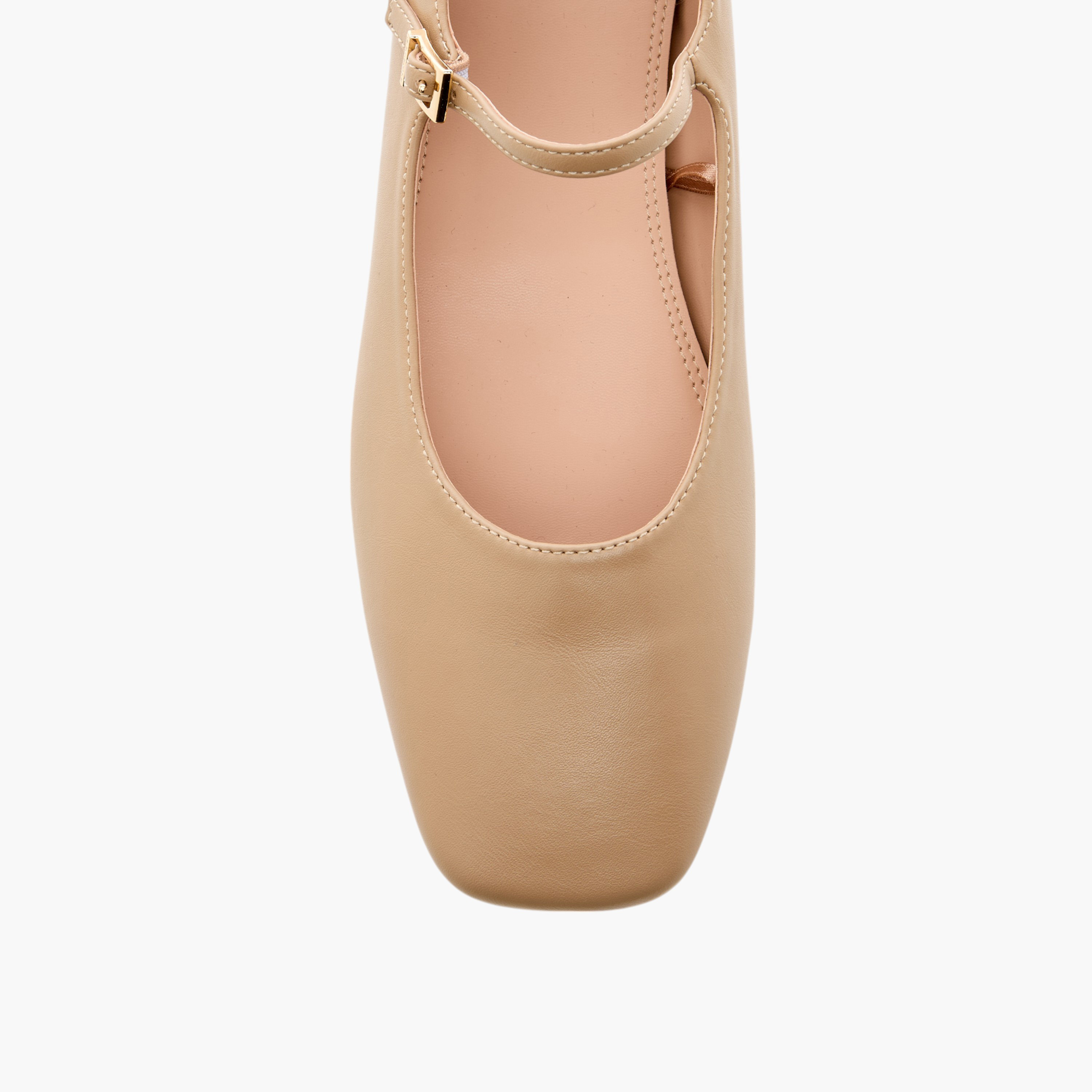 Celeste Women's Solid Square Toe Ballerina Shoes with Buckle Closure-women-shoes-ballerinas-image-4