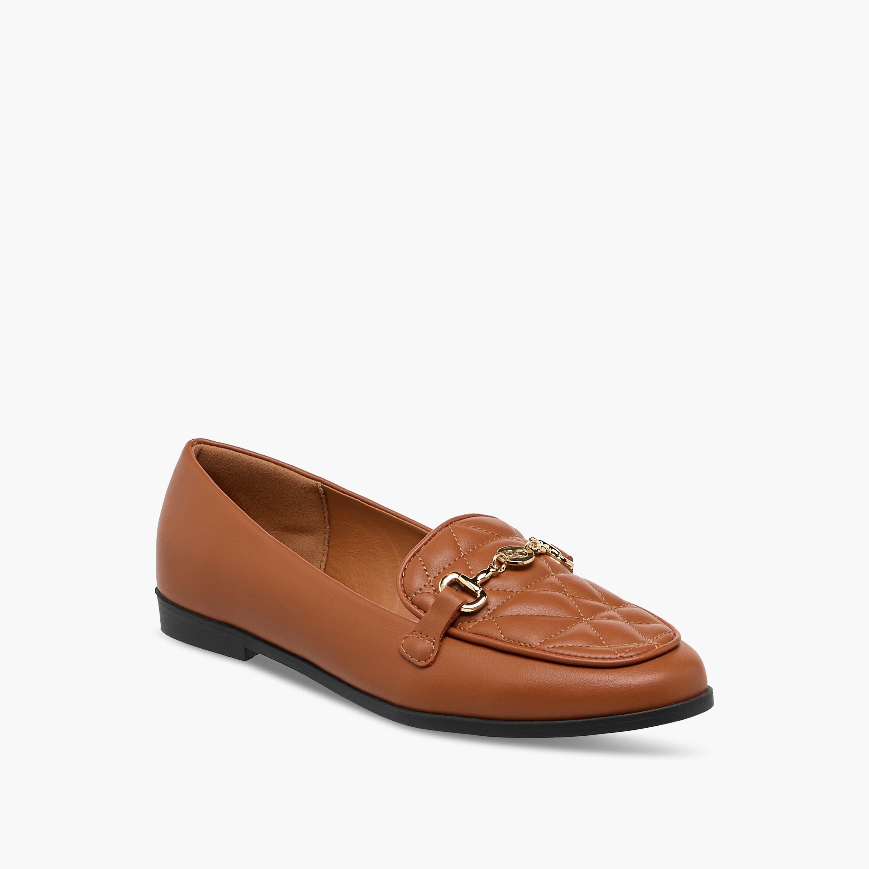 حذاء خفيف مبطّن سهل الارتداء بزينة معدنية للنساء من سيليست-women-shoes-loafersandmoccasins-image-2