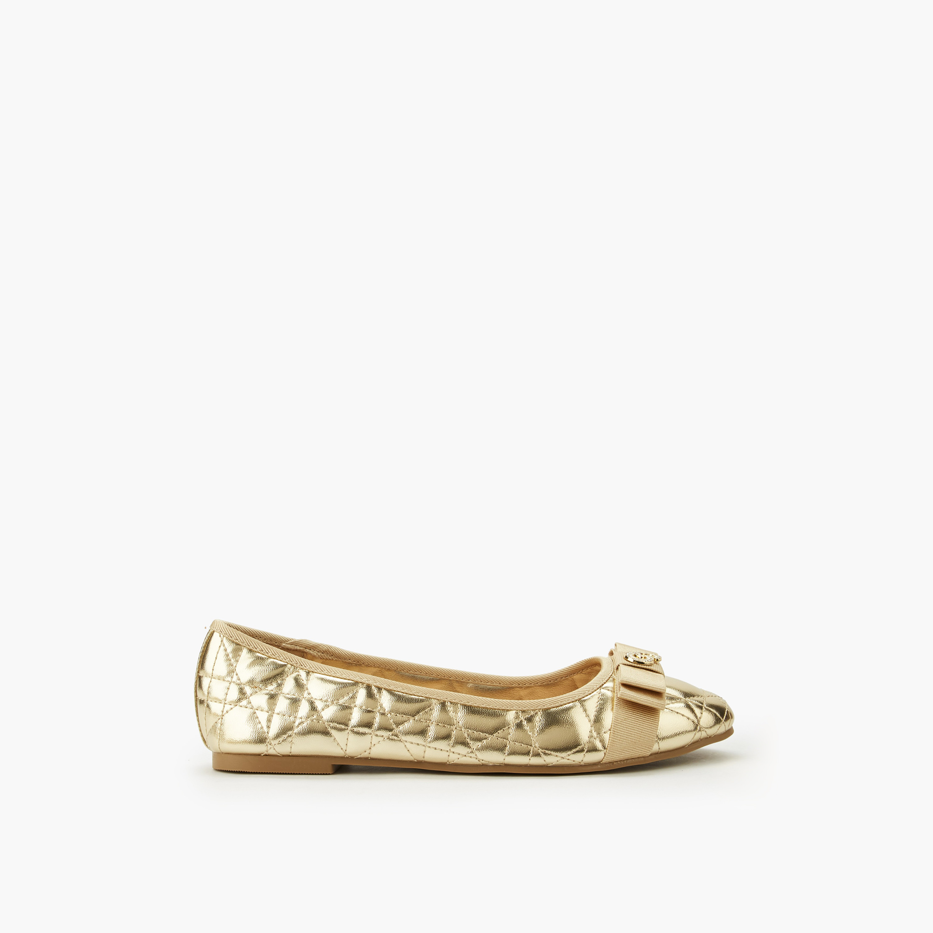Celeste Women Quilted Bow Embellished Ballerina Shoes-women-shoes-ballerinas-image-3