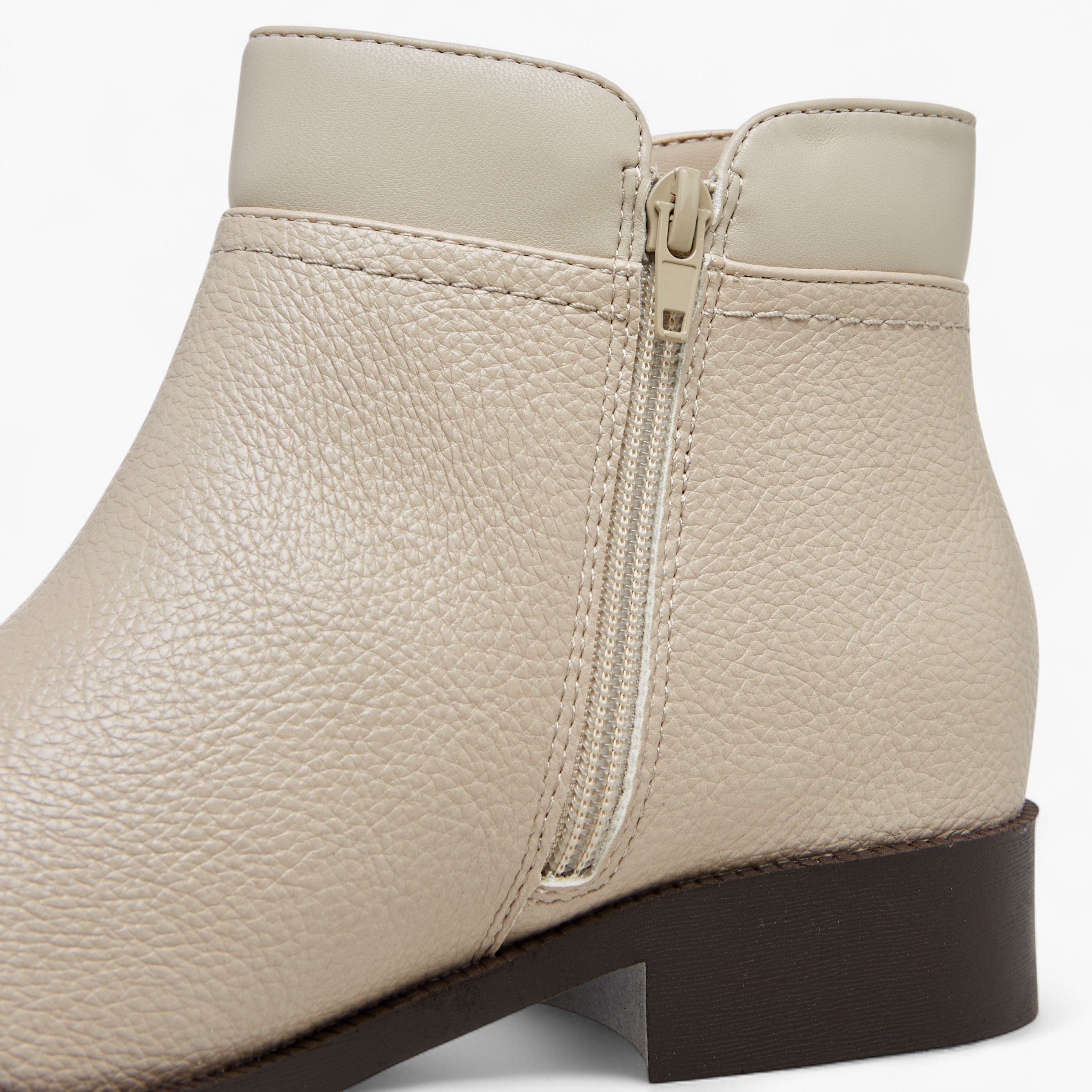 Flora Bella Solid Ankle Boots with Zip Closure-women-shoes-boots-image-4