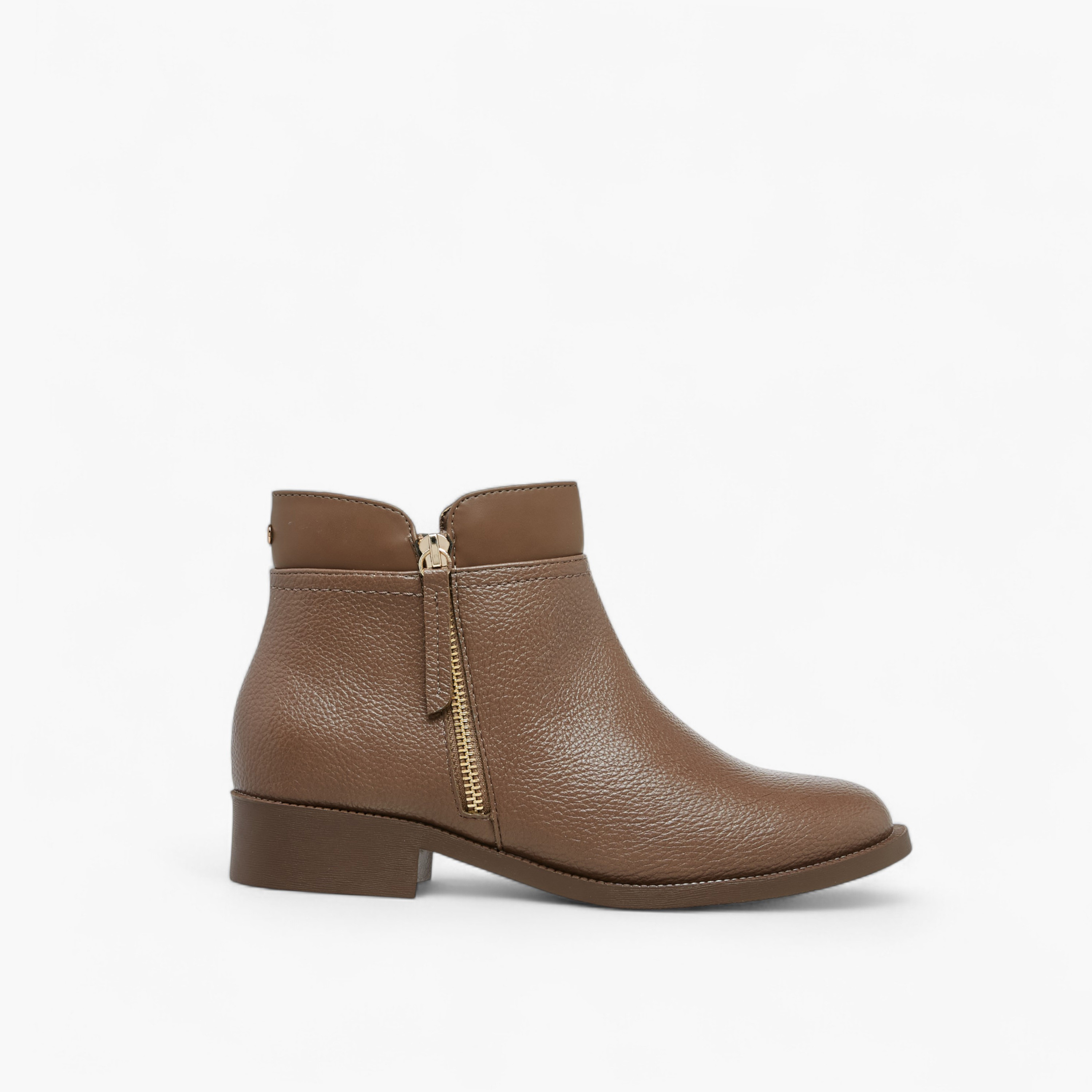 Flora Bella Solid Ankle Boots with Zip Closure-women-shoes-boots-image-3