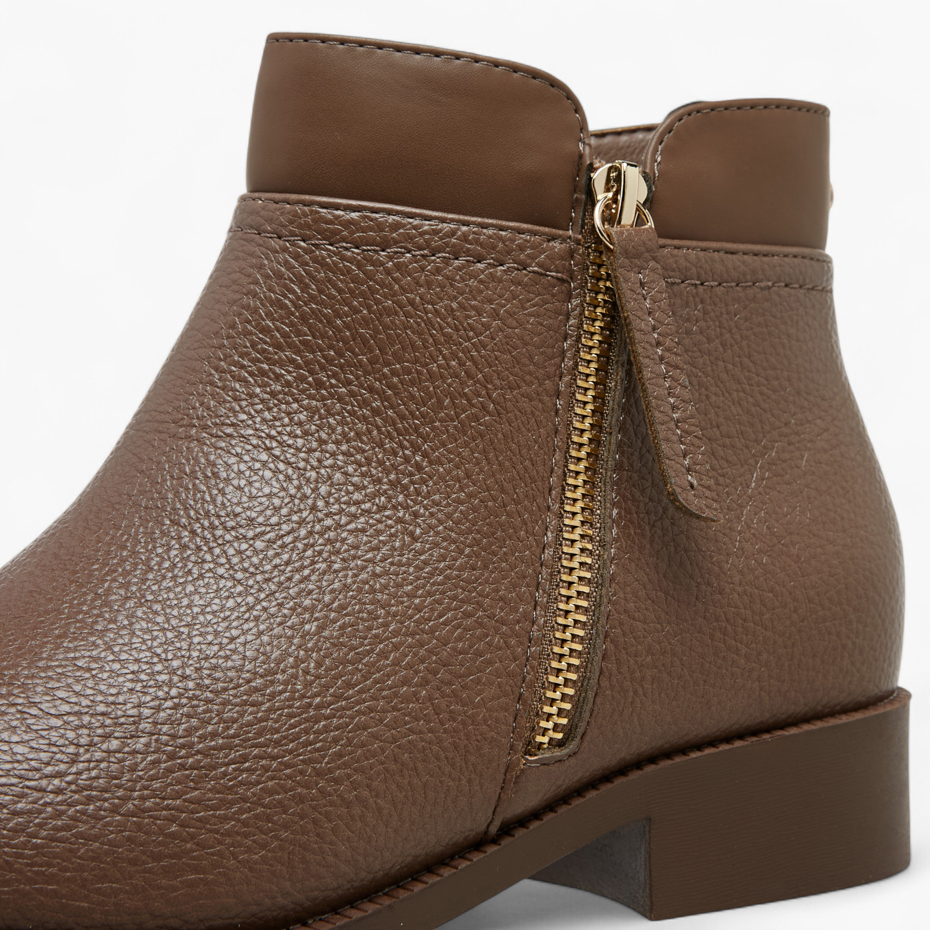 Flora Bella Solid Ankle Boots with Zip Closure-women-shoes-boots-image-6
