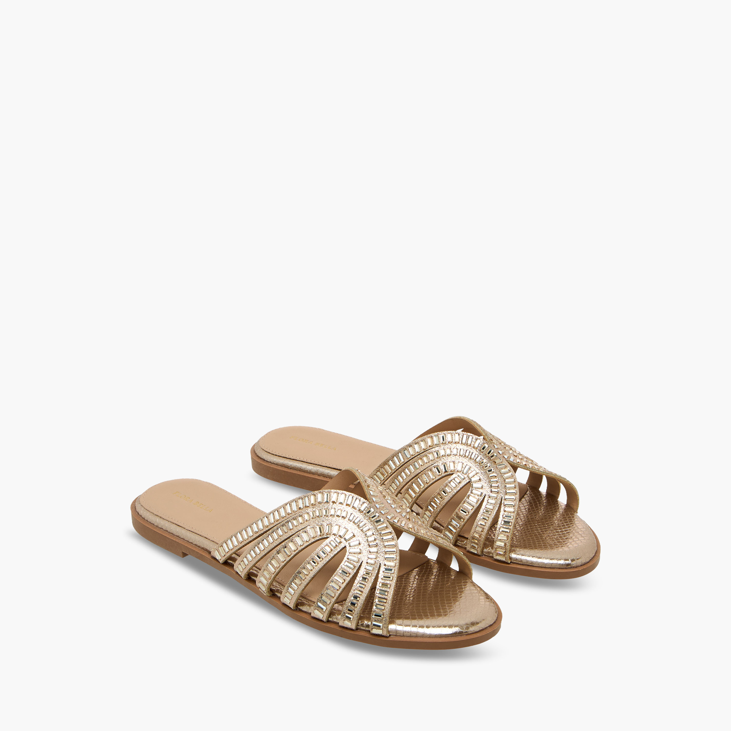صندل سهل الارتداء بتزيينات للنساء من فلورا بيلا-women-shoes-flats-sandals-image-1