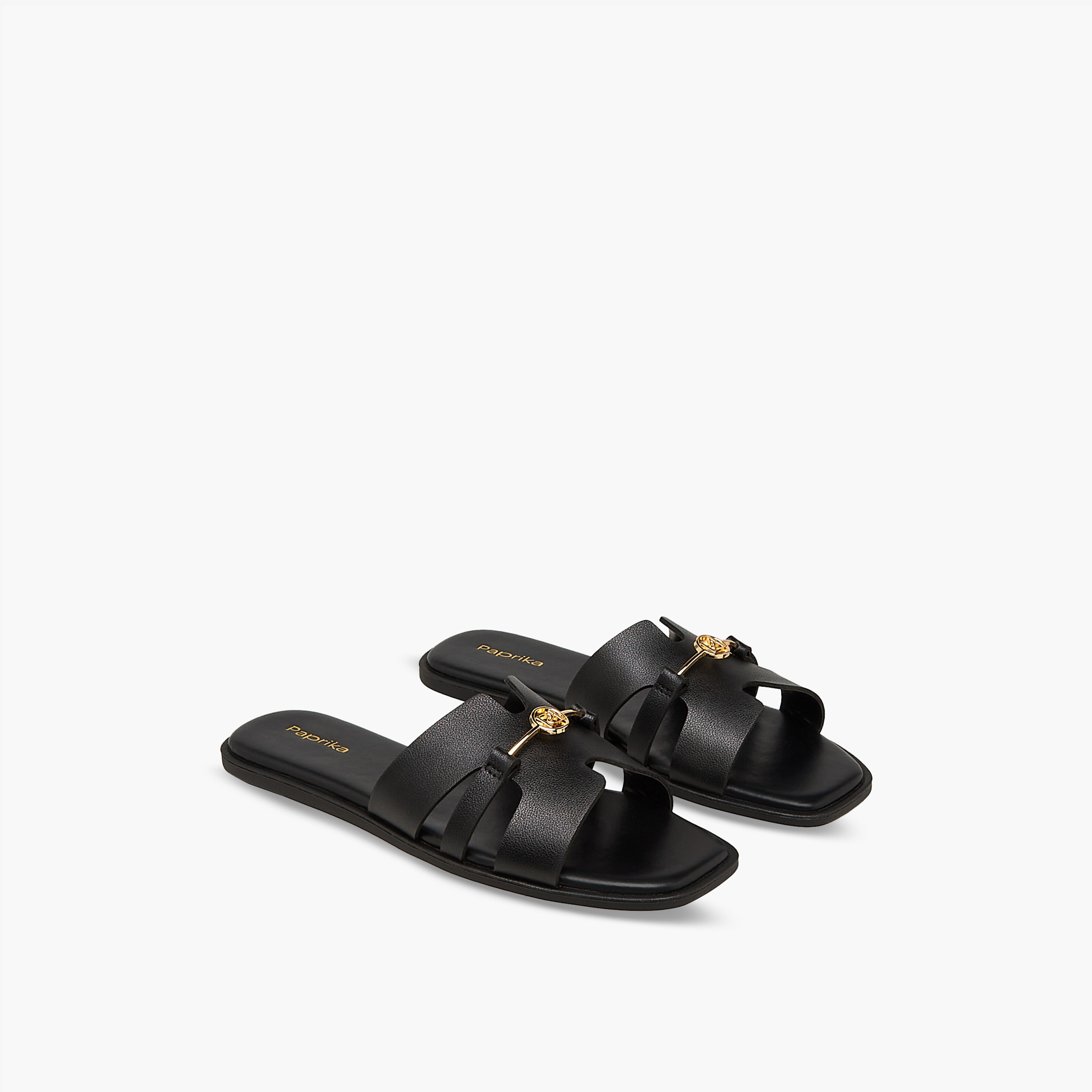 Paprika Women Metal Accent Flat Sandals-women-shoes-flats-sandals-image-1
