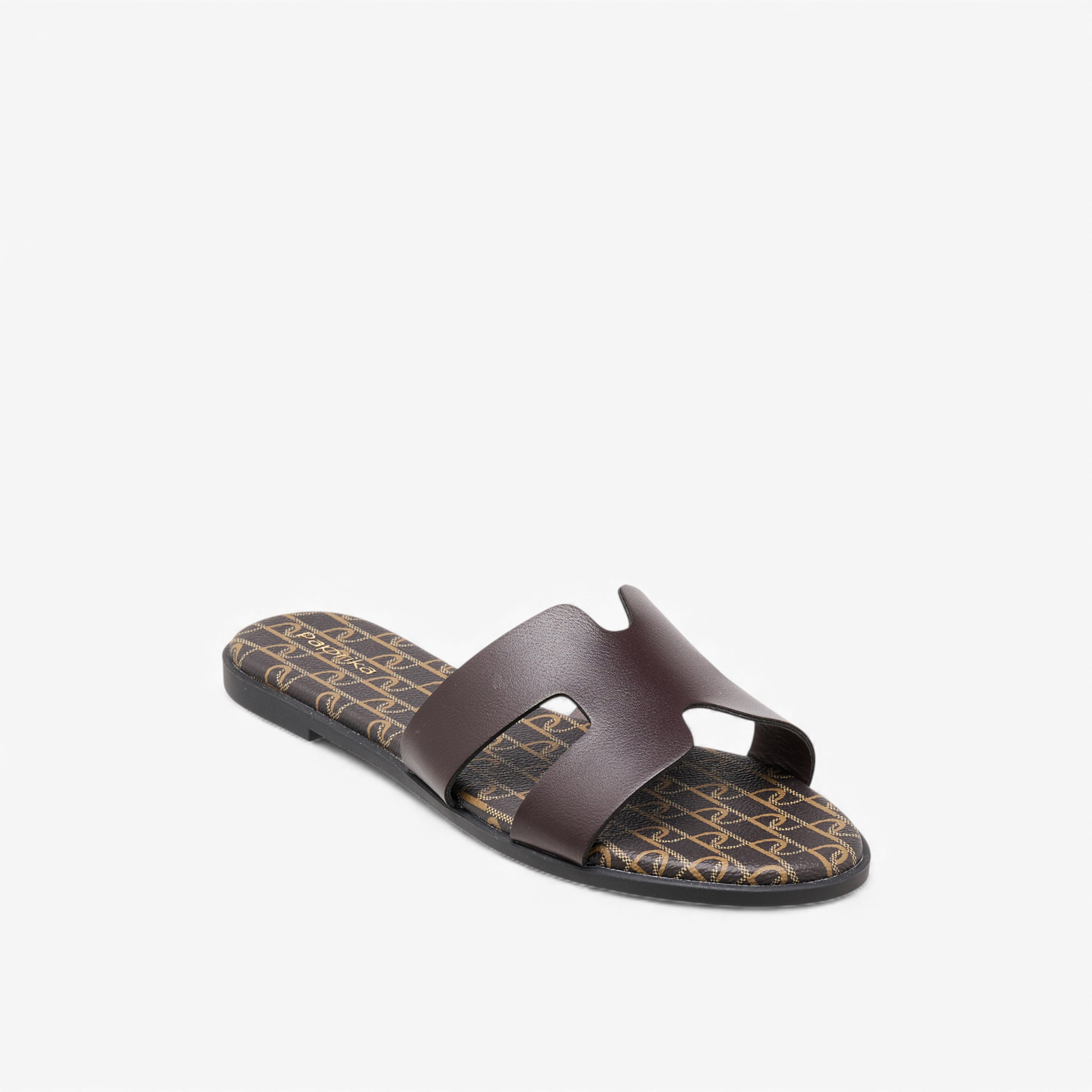 صندل بطبعات مونوجرام للنساء من بابريكا-women-shoes-flats-sandals-image-2