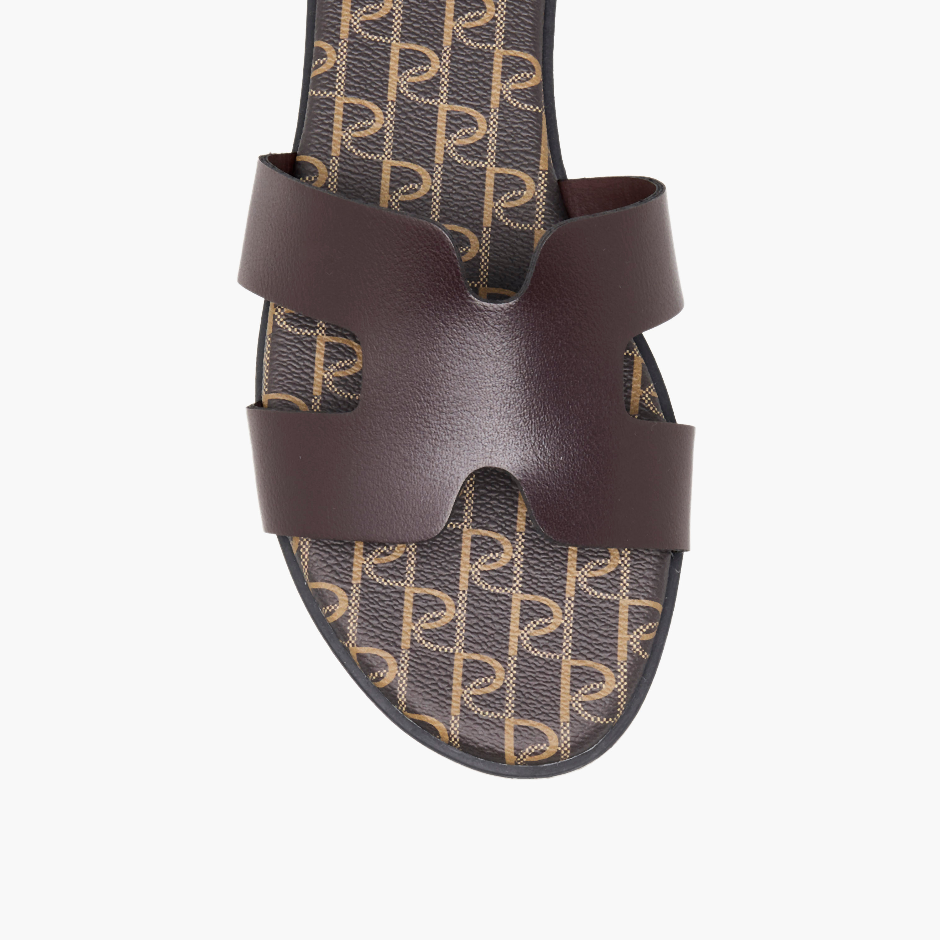 صندل بطبعات مونوجرام للنساء من بابريكا-women-shoes-flats-sandals-image-4