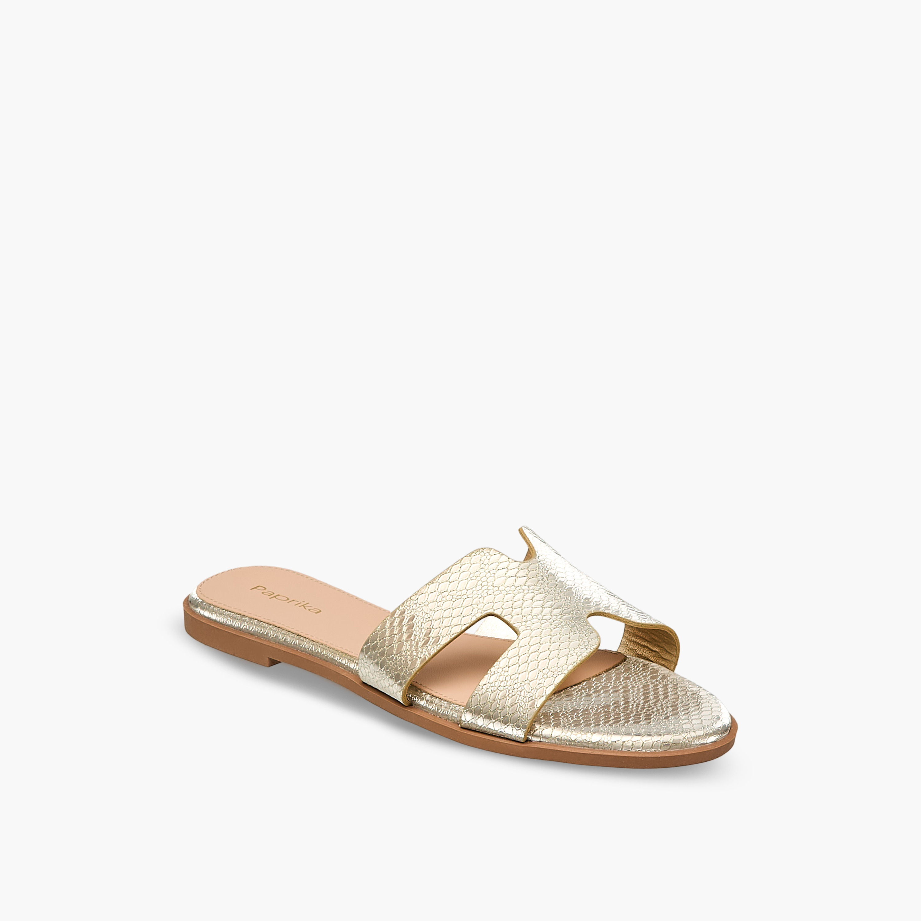 Paprika Women Textured Slip-On Sandals-women-shoes-flats-sandals-image-2