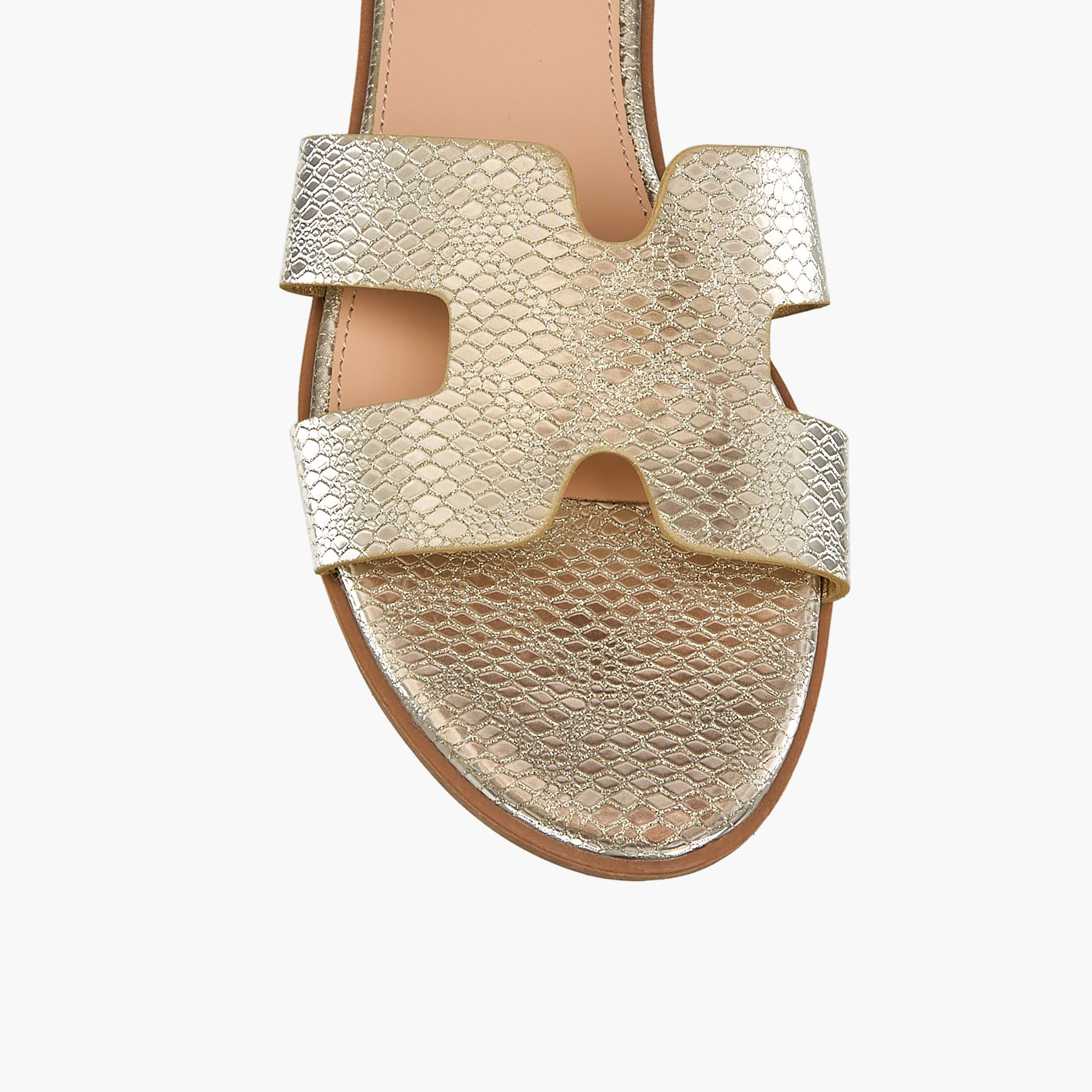 Paprika Women Textured Slip-On Sandals-women-shoes-flats-sandals-image-4